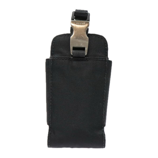 Luxury Prada Neck Case Nylon Black Silver  91191