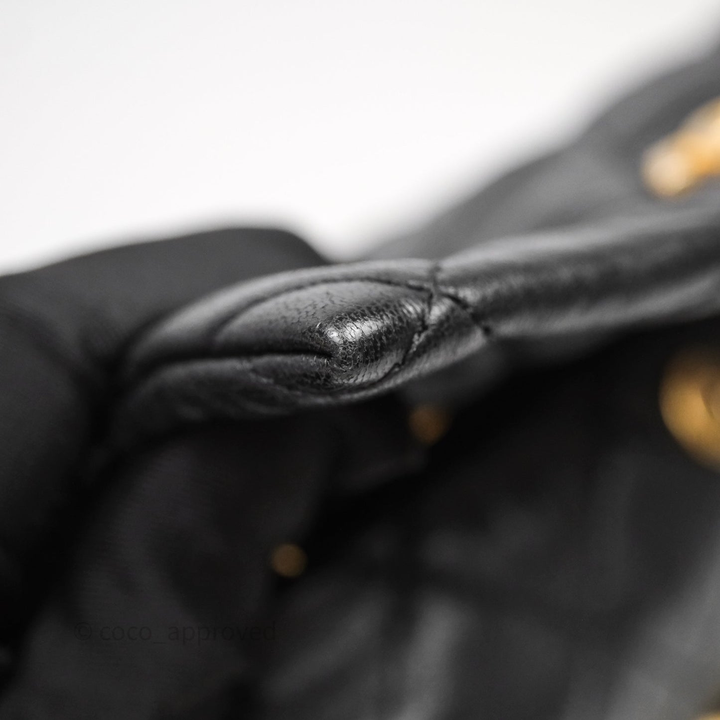Chanel Small Hobo Bag Crumpled Black Lambskin Aged Gold Hardware