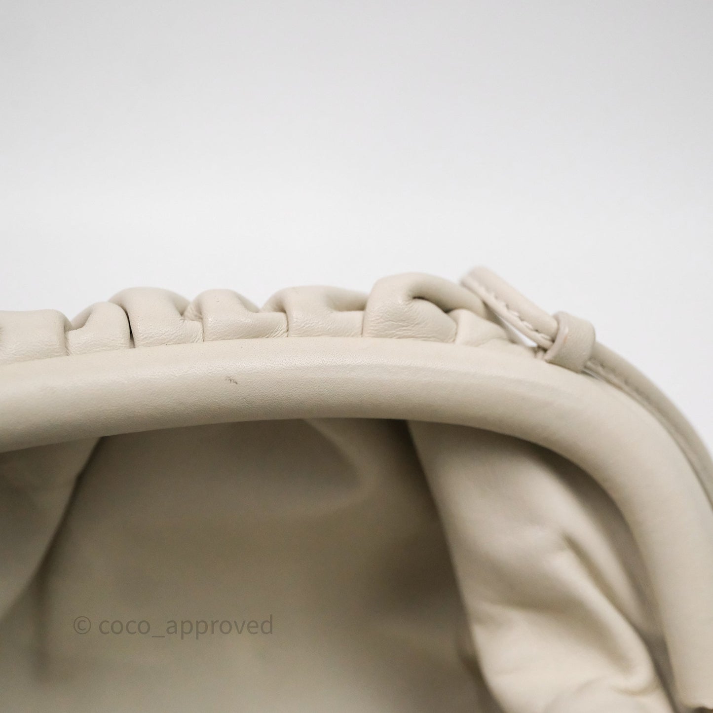 Bottega Veneta The Mini Pouch Ivory Calfskin