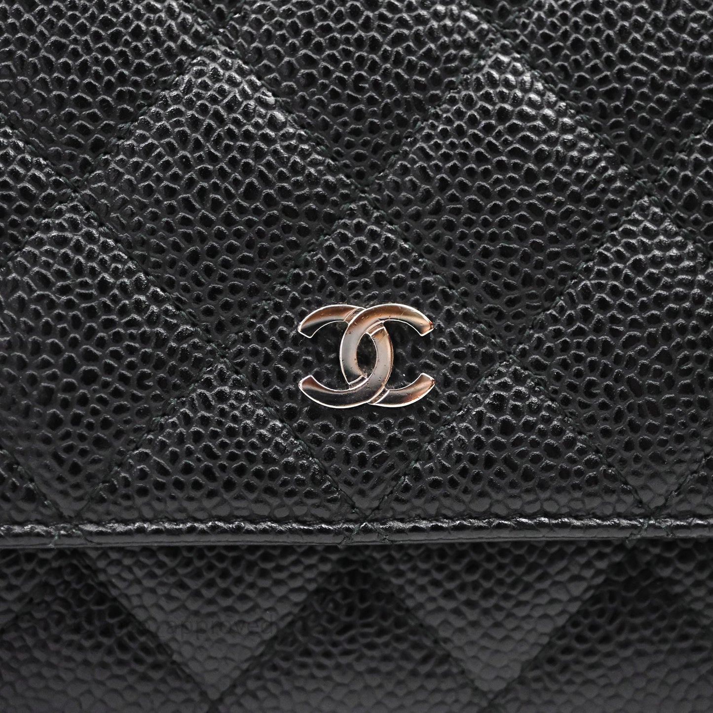 Chanel Quilted Classic WOC Black Caviar Silver Hardware