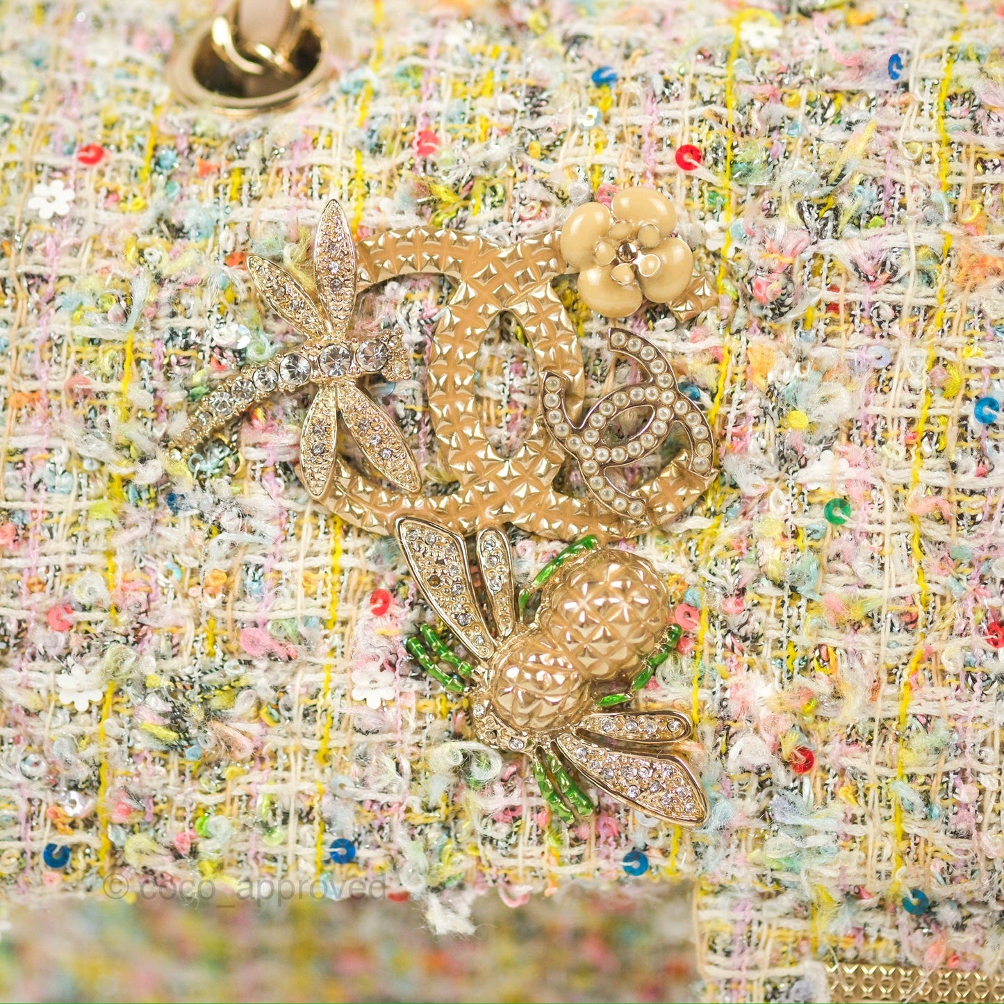 Chanel Reissue Tweed Pastel Garden Party Flap