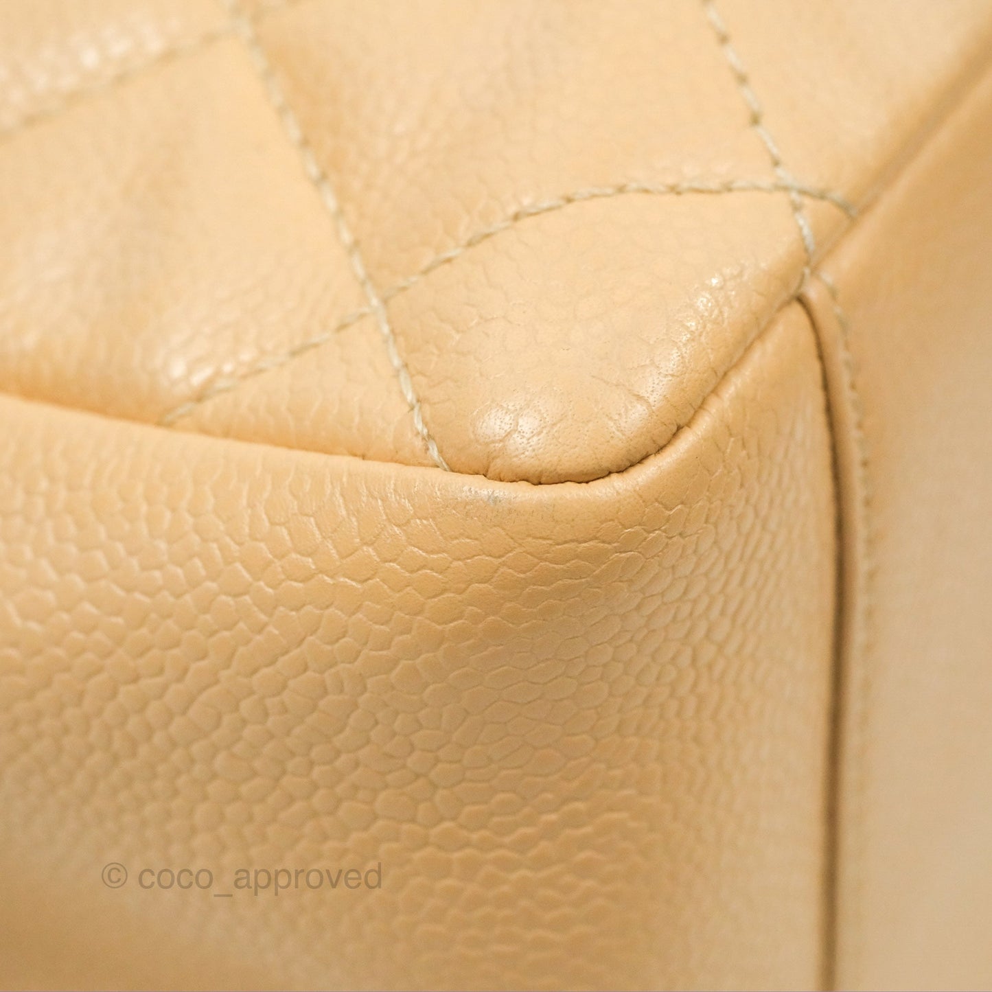 Chanel GST Beige Caviar Silver Hardware