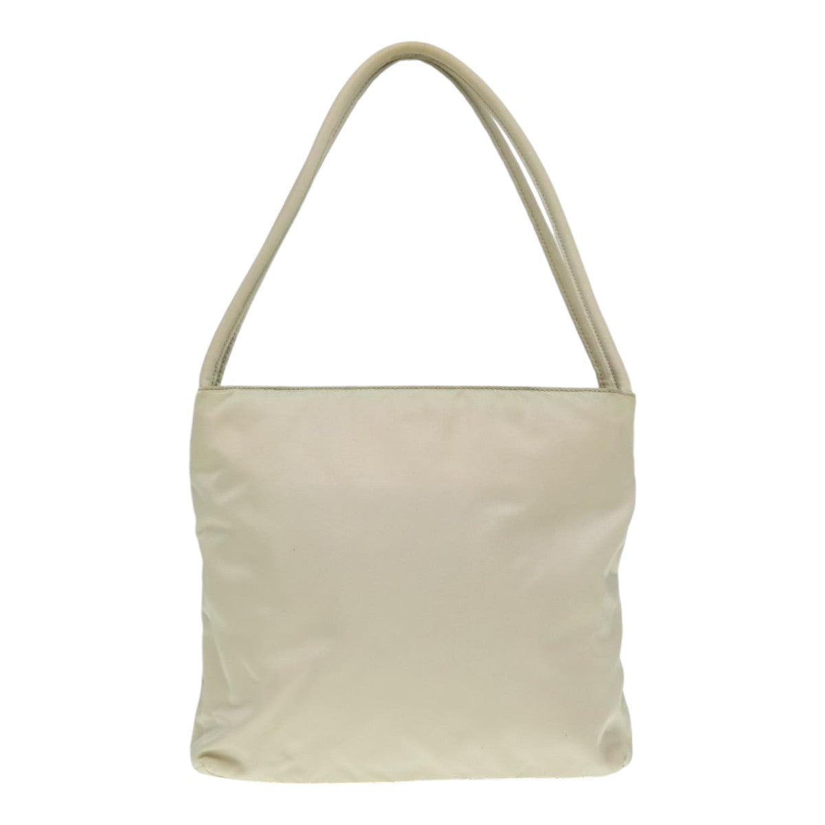 Luxury Prada Hand Bag Nylon White Silver  91233