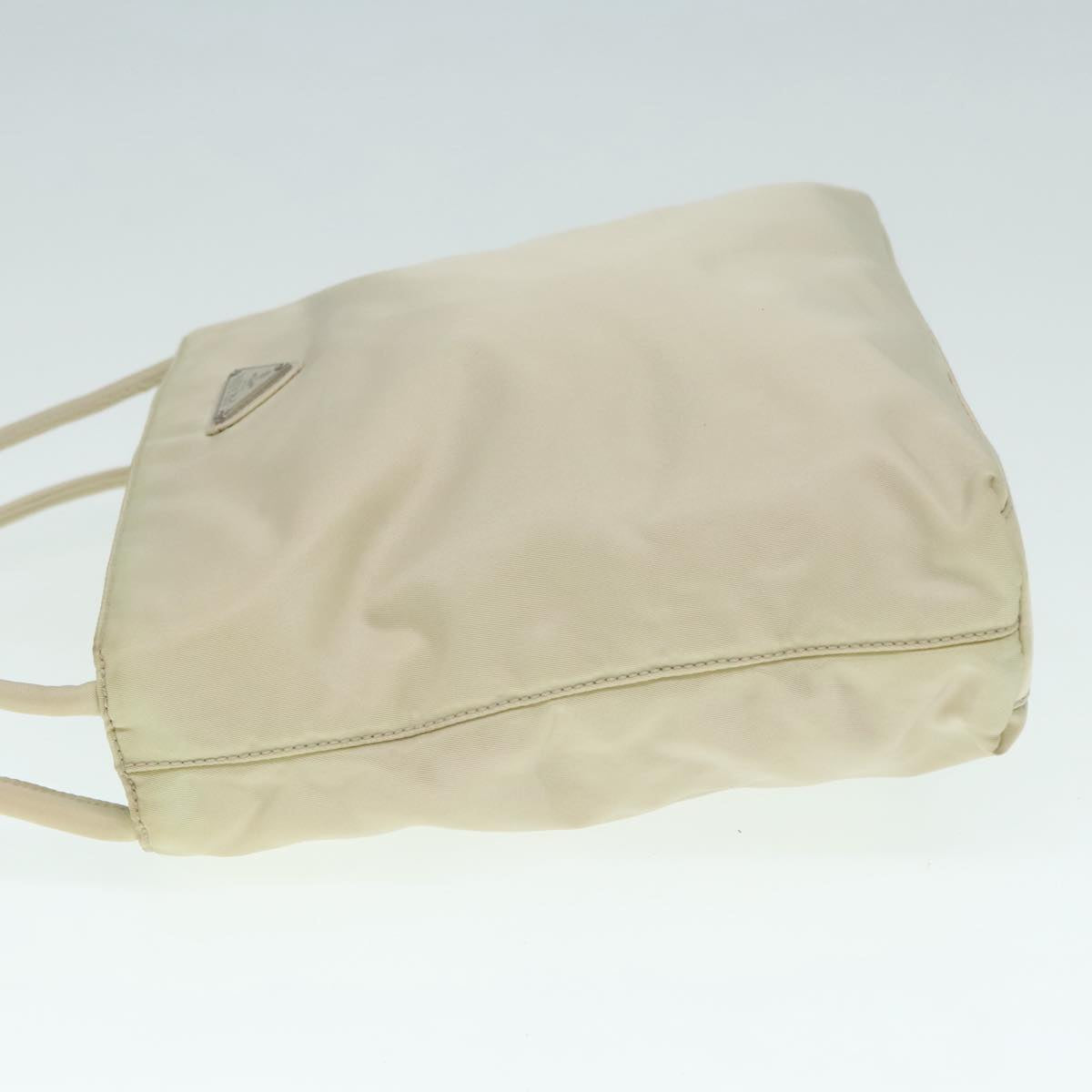 Luxury Prada Hand Bag Nylon White Silver  91233