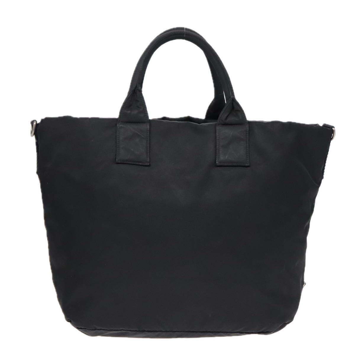 Luxury Prada Hand Bag Nylon Black Silver  91236
