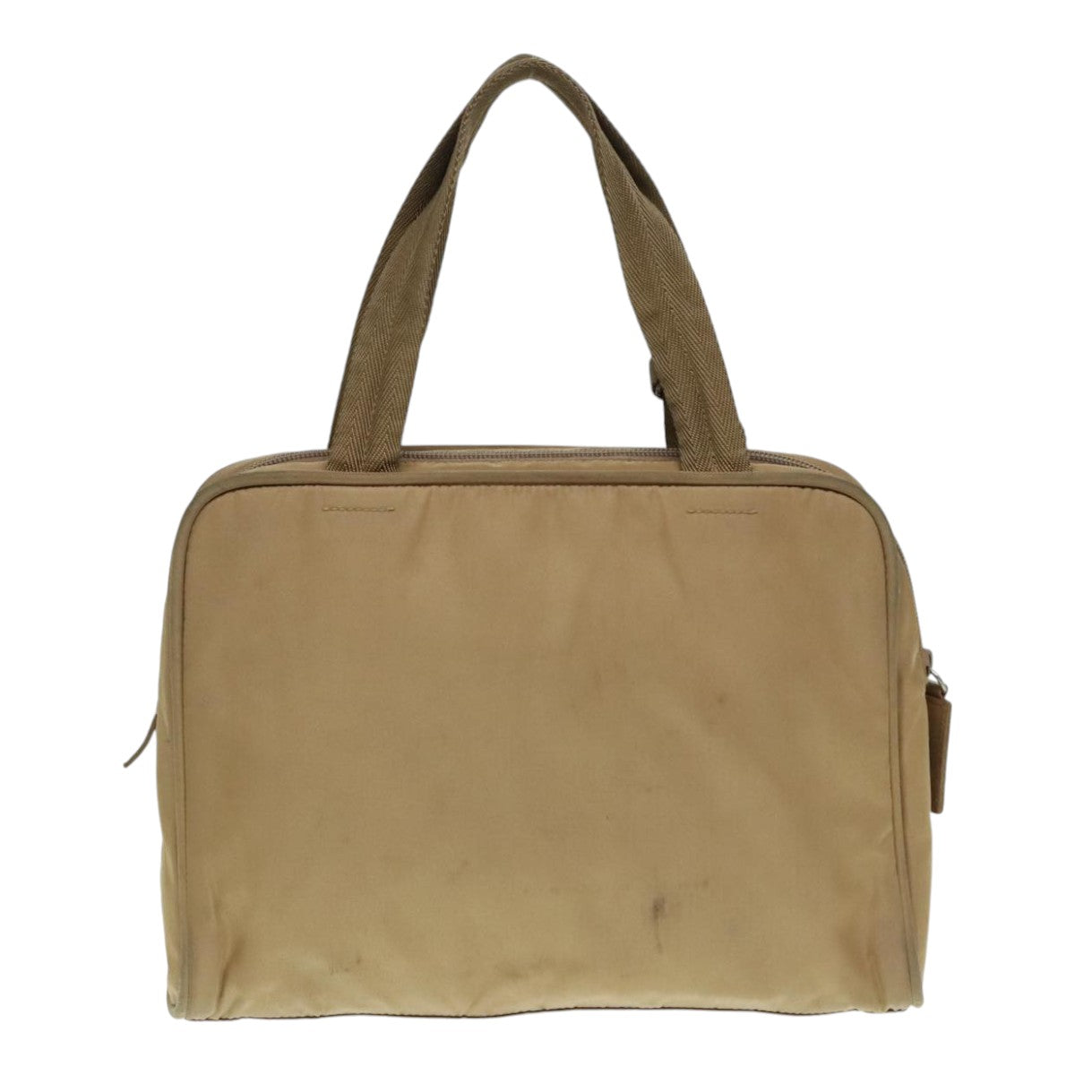 Luxury Prada Hand Bag Nylon Khaki Silver  91246