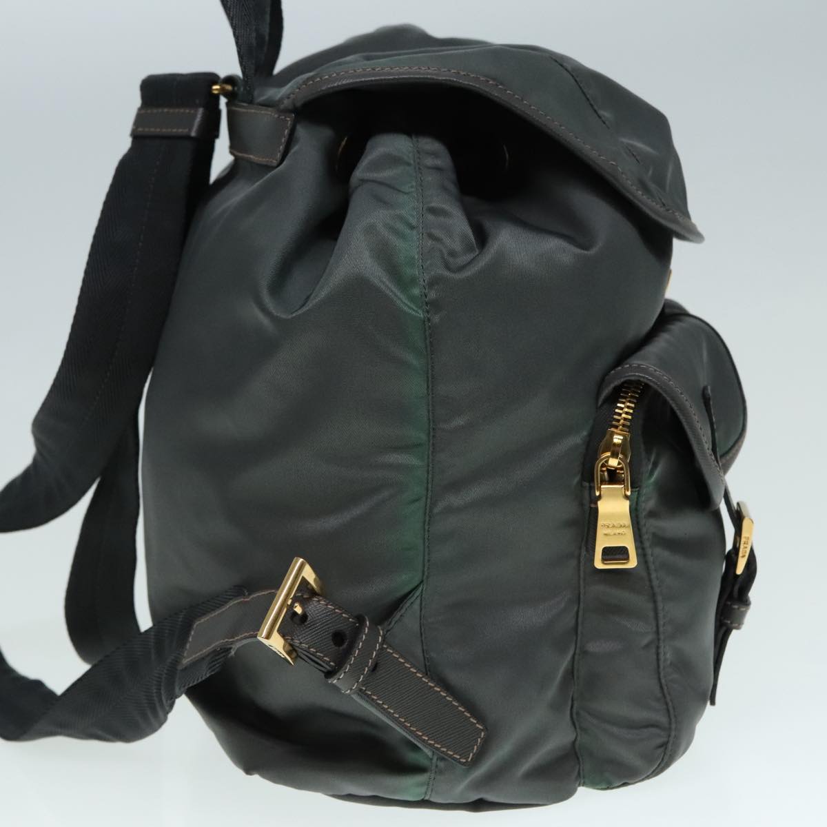 Luxury Prada Backpack Nylon Gray Silver  91247
