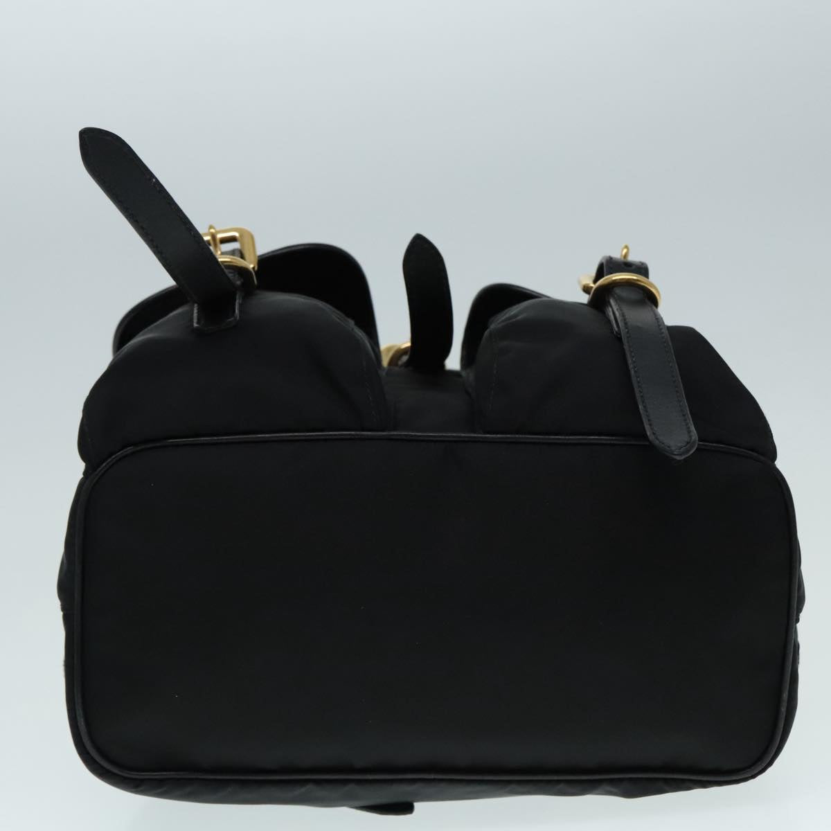 Luxury Prada Backpack Nylon Black Gold  91248