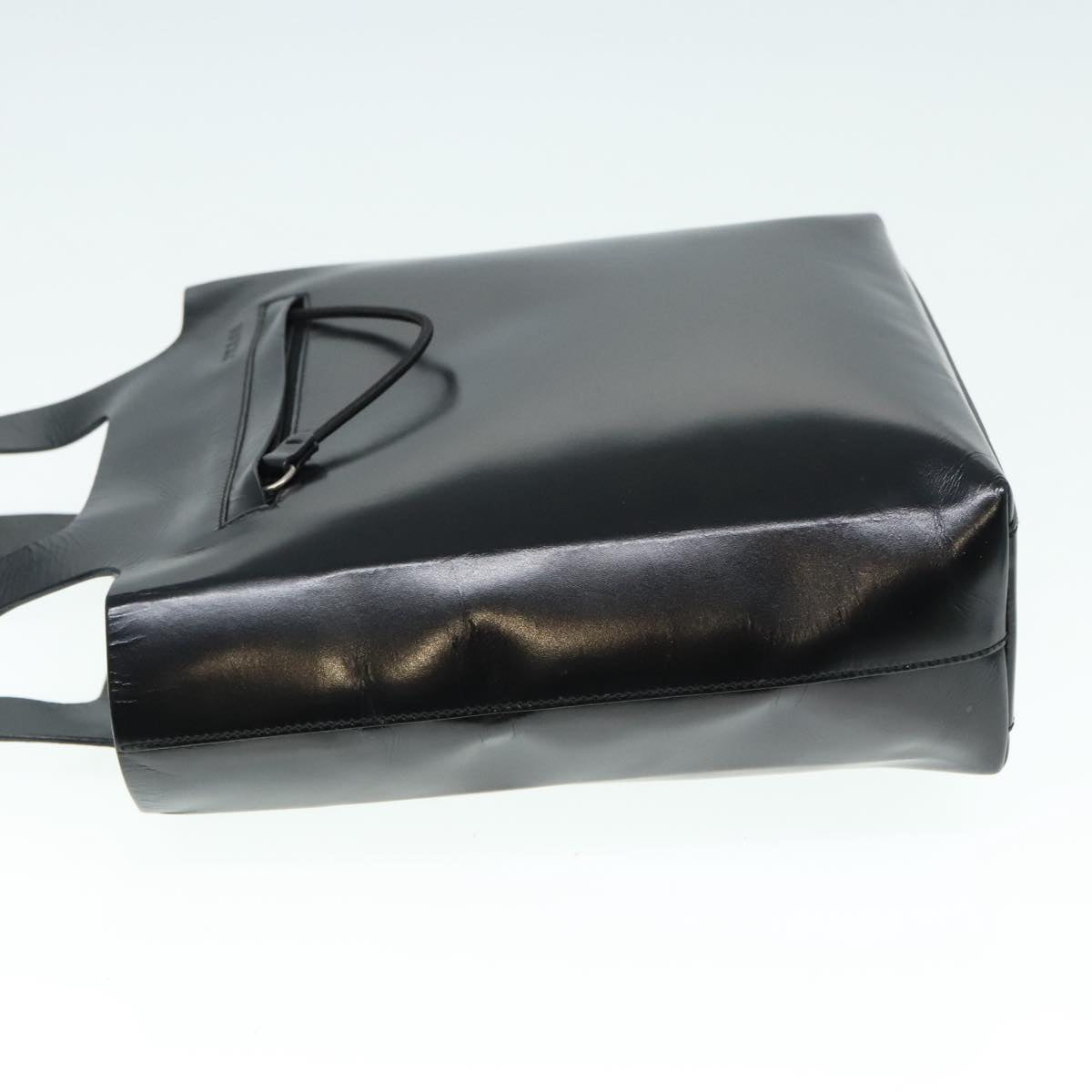 Luxury Prada Tote Bag Leather Black Silver  91249