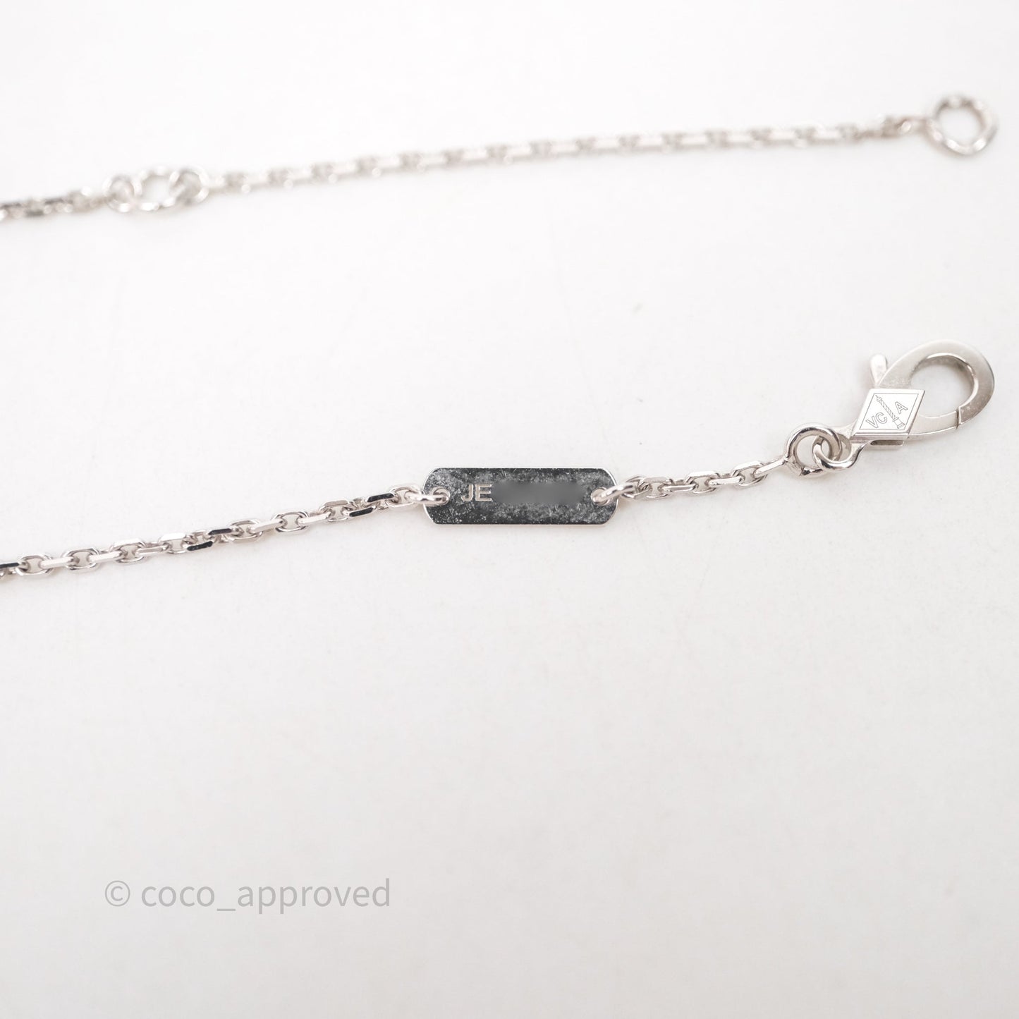 Van Cleef & Arpels Vintage Alhambra Pendant Necklace White Mother-of-pearl White Gold