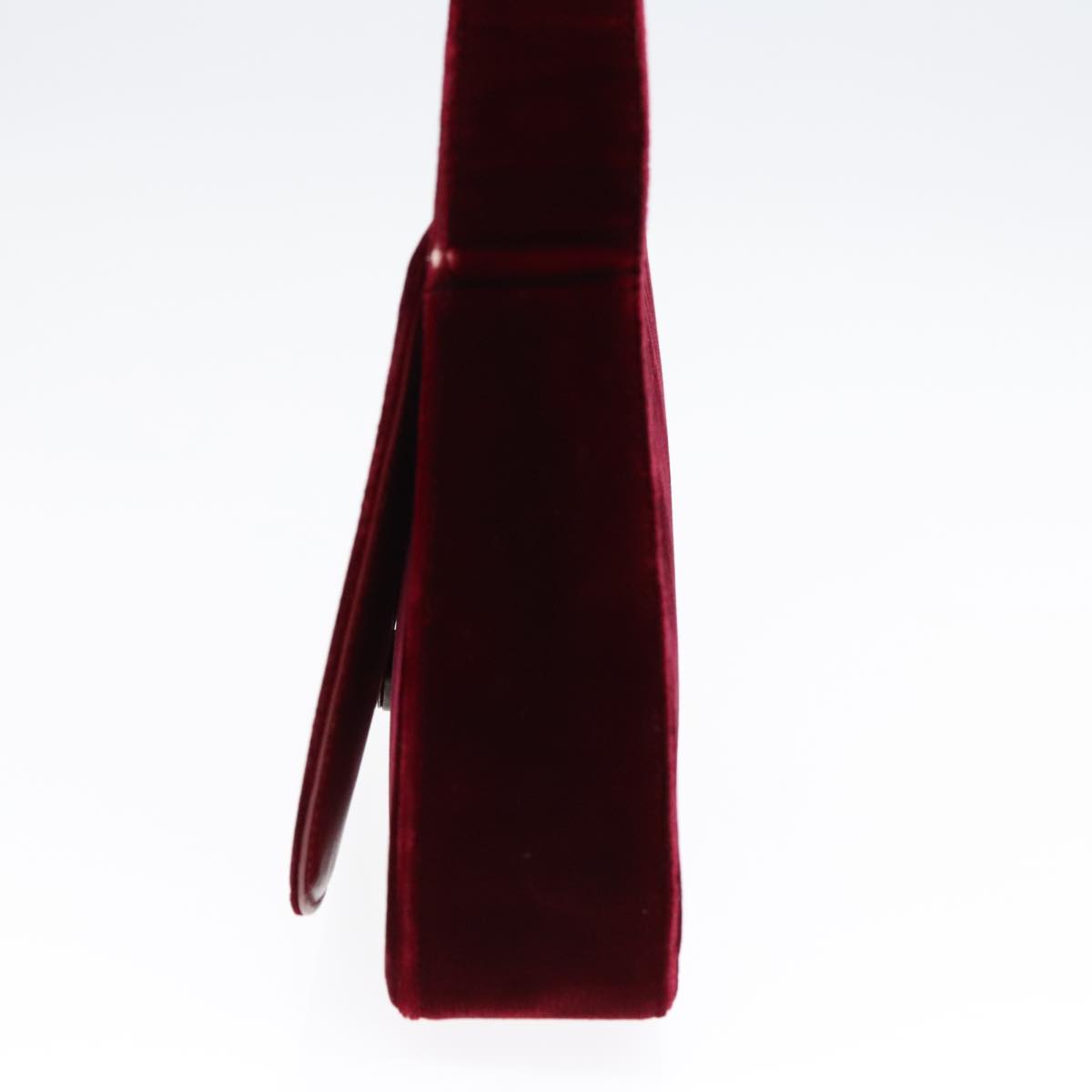 Luxury Prada Shoulder Bag Velor Wine Red  91258