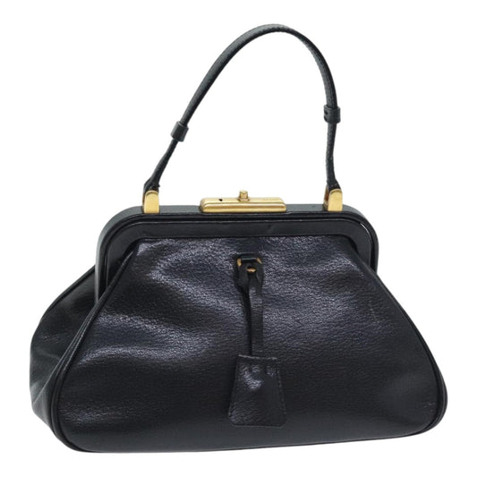 Luxury Prada Hand Bag Leather Black Gold  91260