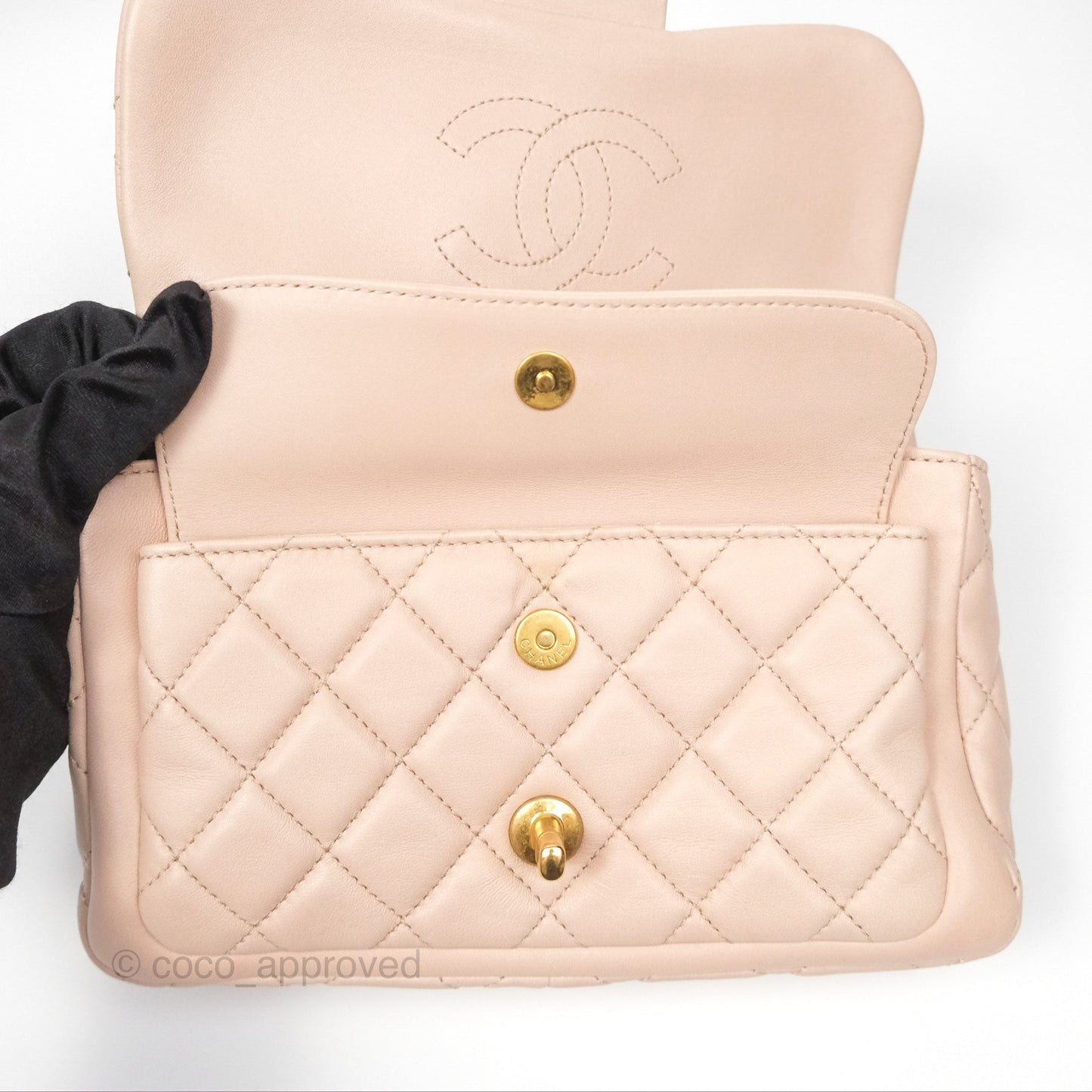 Chanel Flap Bag Pink Aged Gold Hardware