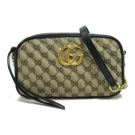 Luxury Gucci Trending 2025 GG Marmont Shoulder bag Shoulder bag GG canvas Leather Beige Black