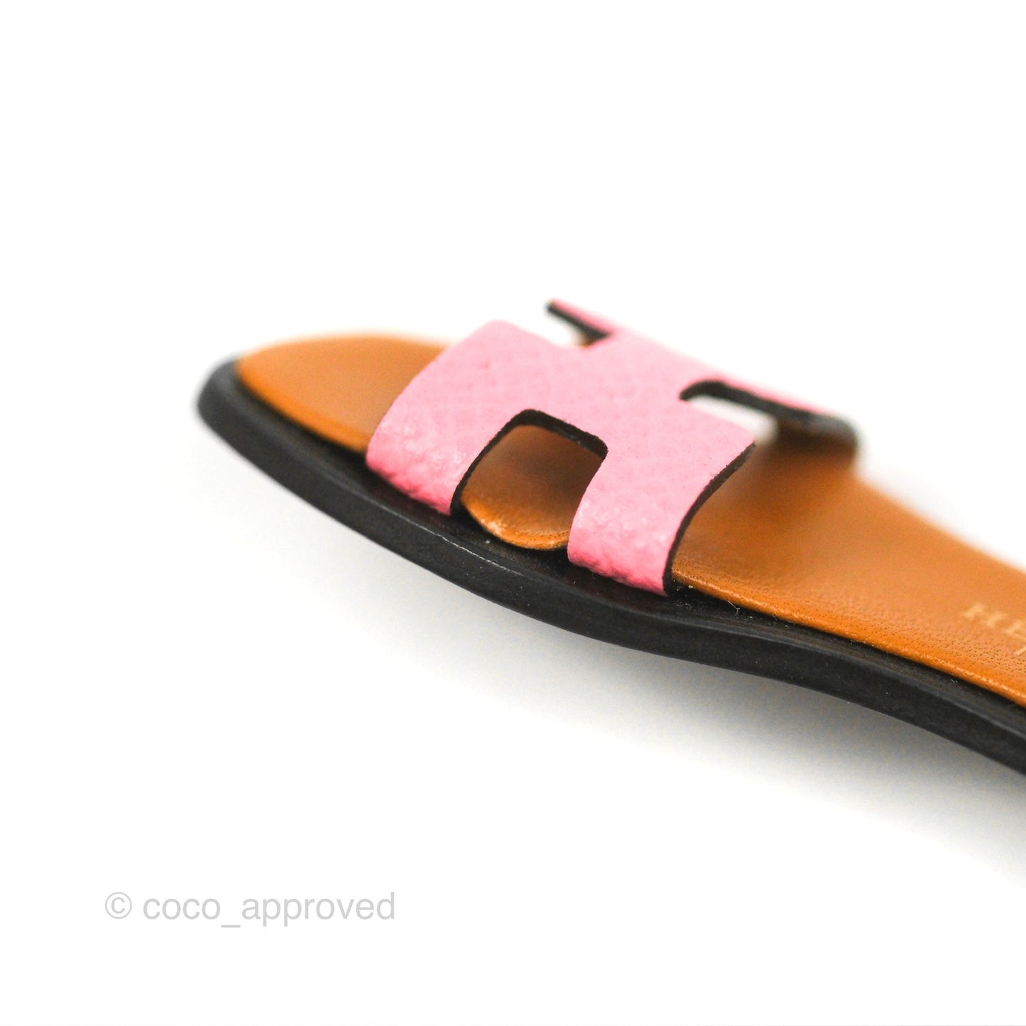 Hermes Oran Nano Charm Pink Epsom / Naturel Sable / Noir