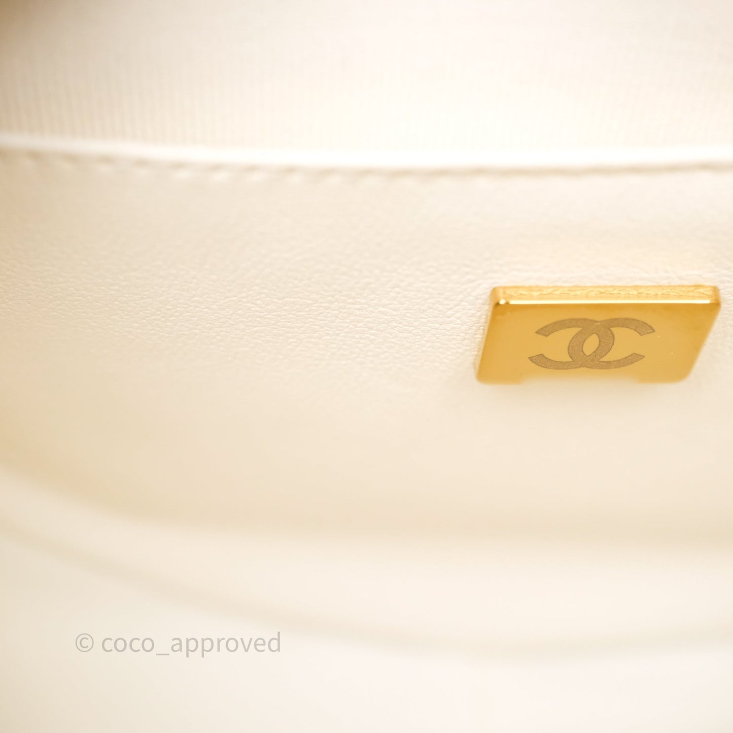 Chanel Large Heart Bag White Lambskin Gold Hardware