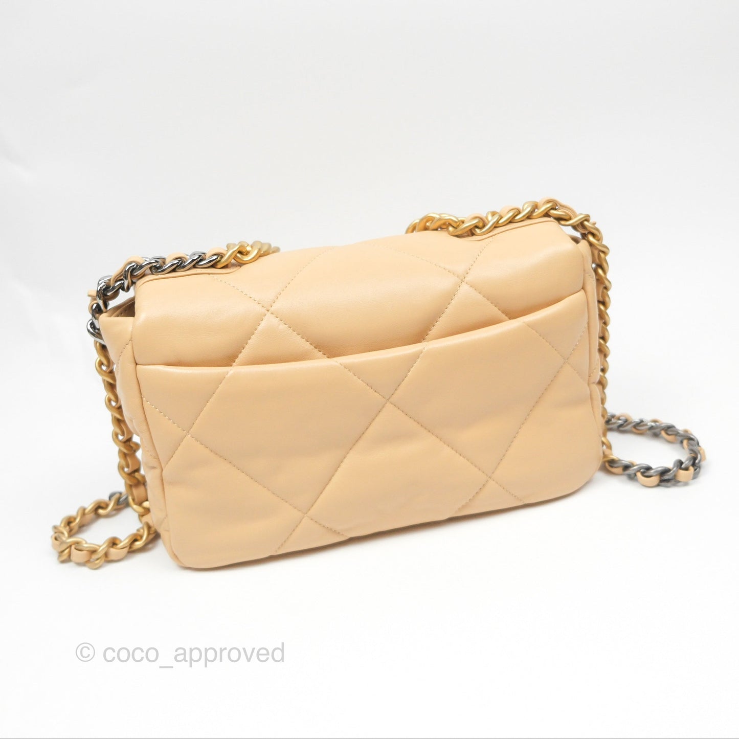 Chanel 19 Small Beige Mixed Hardware 22C