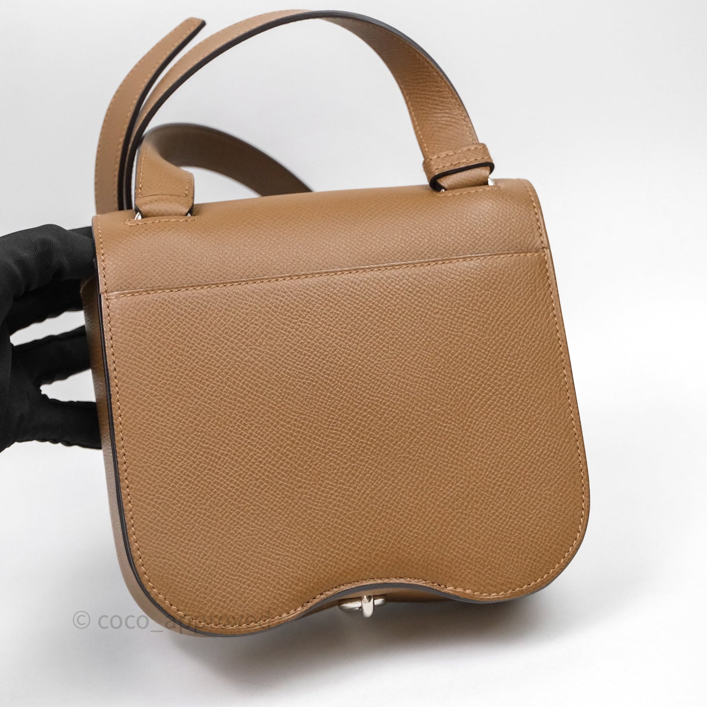 Hermès Della Cavalleria Mini Bag Alezan 3G Epsom Palladium Hardware