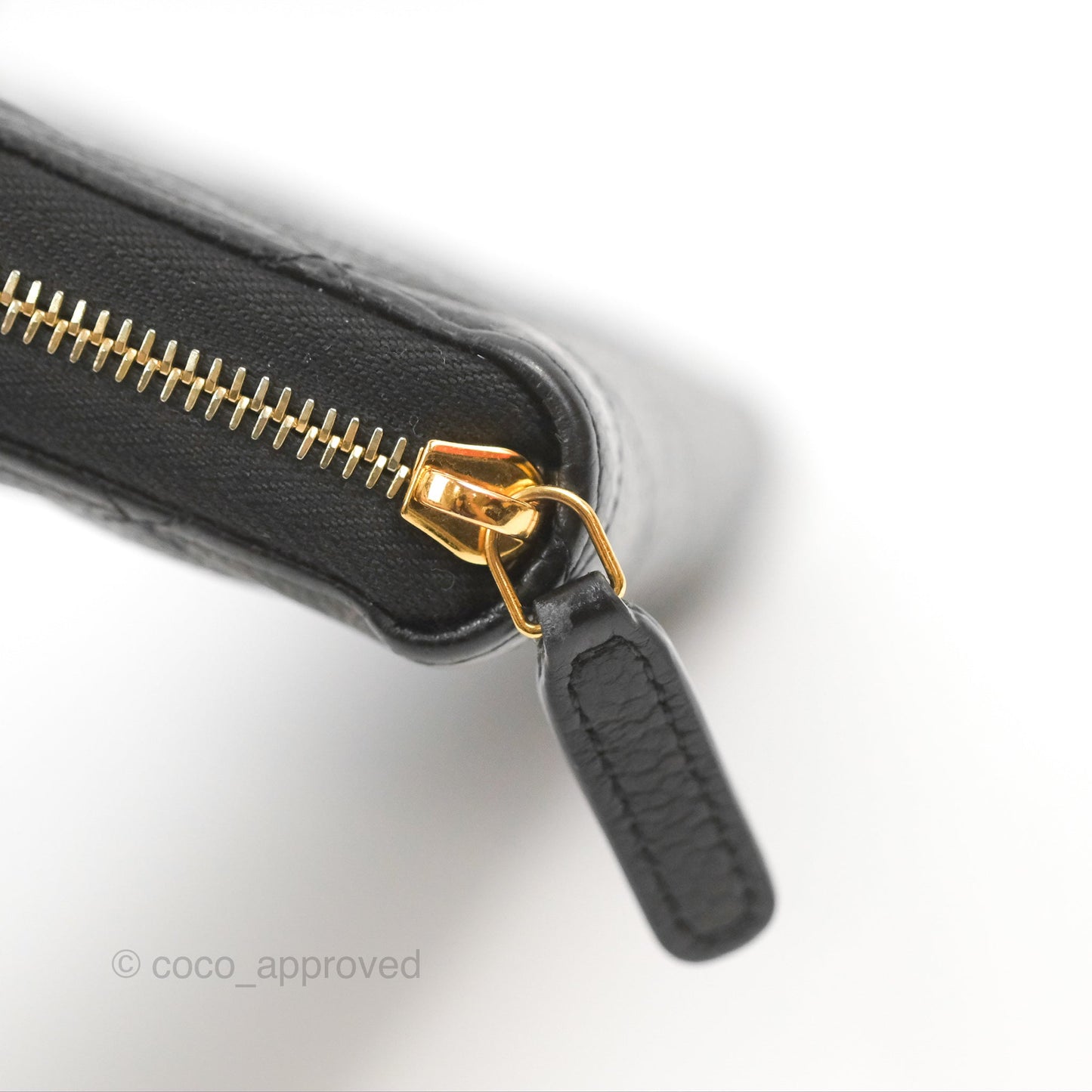 Chanel Quilted Zip Long Wallet Black Caviar Gold Hardware