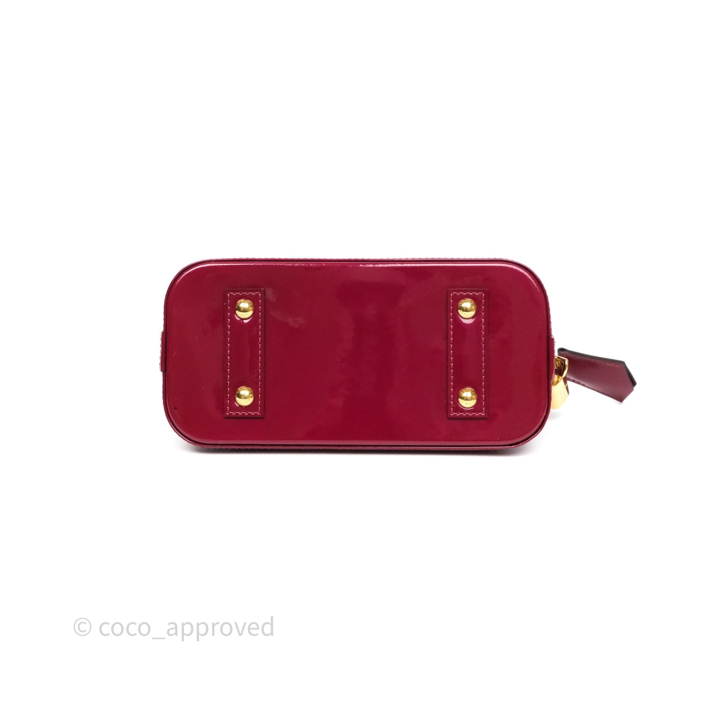 Louis Vuitton Alma BB Burgundy Patent Gold Hardware