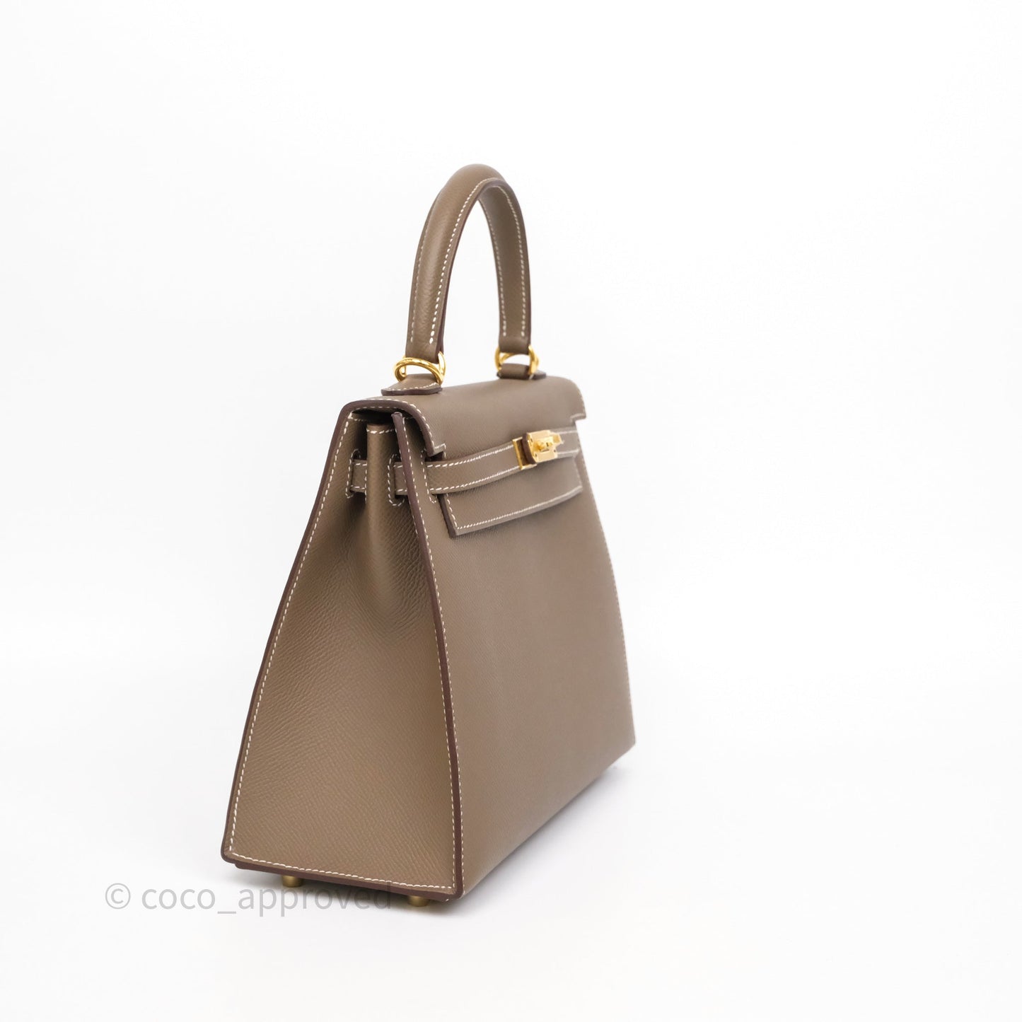 Hermès Kelly 25 Etoupe 18 Epsom Gold Hardware