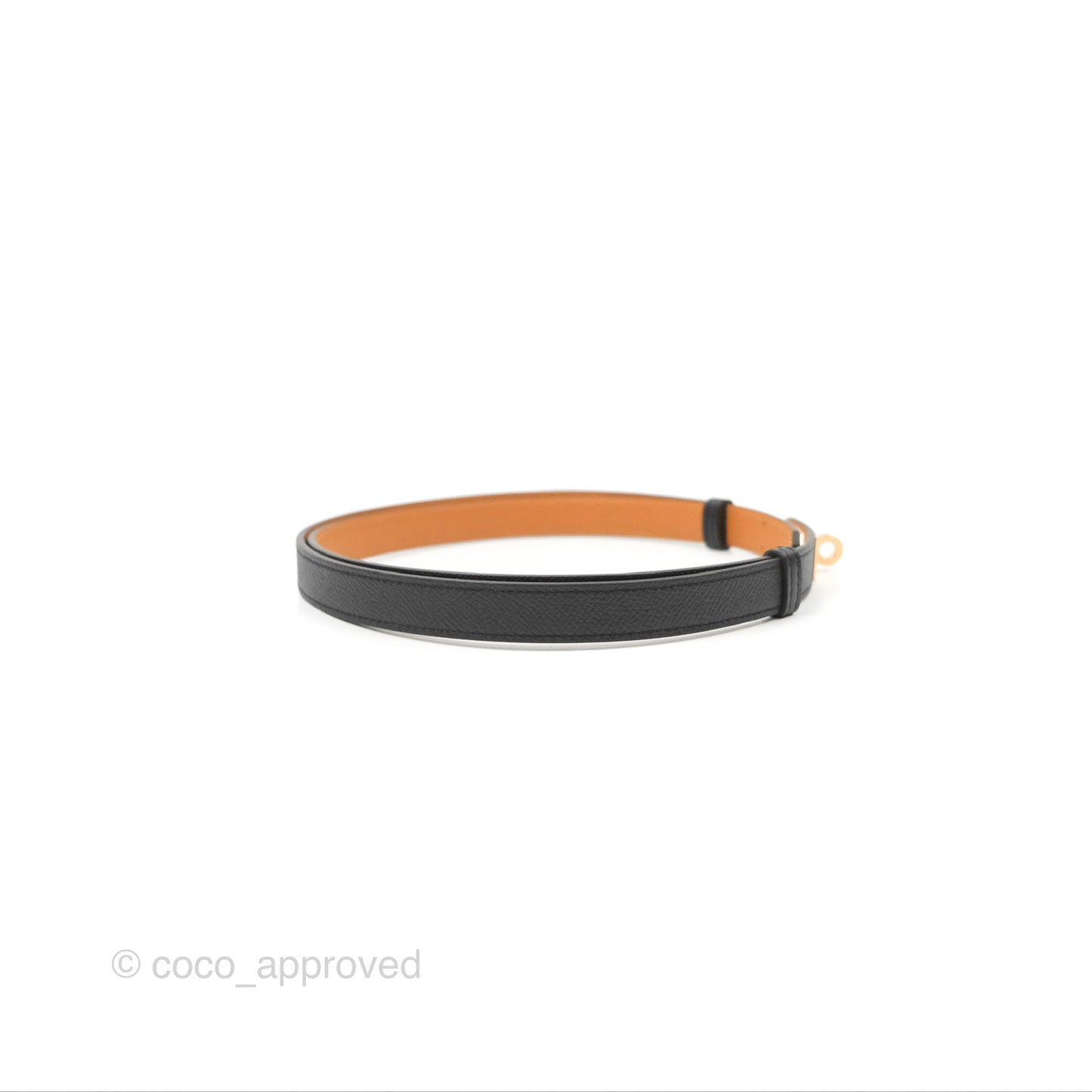 Hermès Kelly 18 Belt Black Epsom Rose Gold Hardware