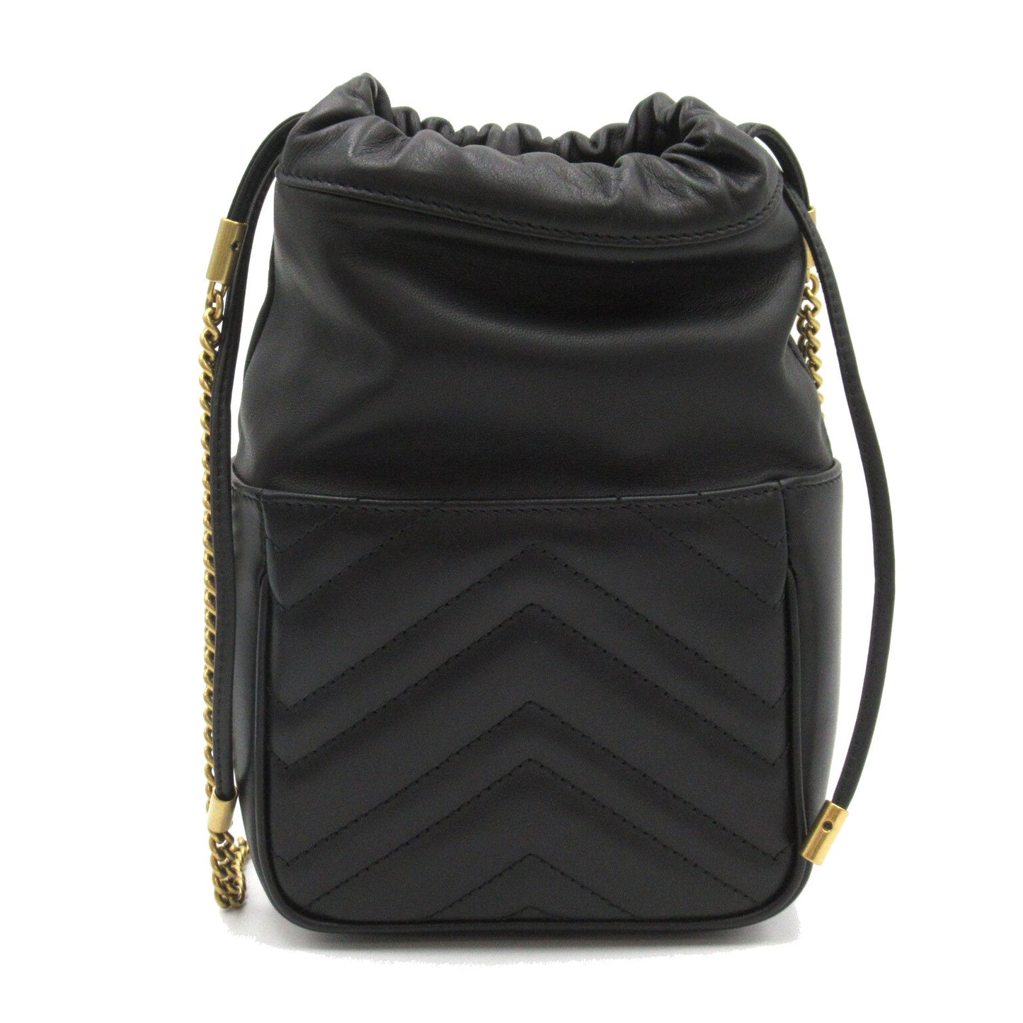 Luxury Gucci Trending 2025 GG Marmont quilting Mini Bucket Shoulder bag Leather Black