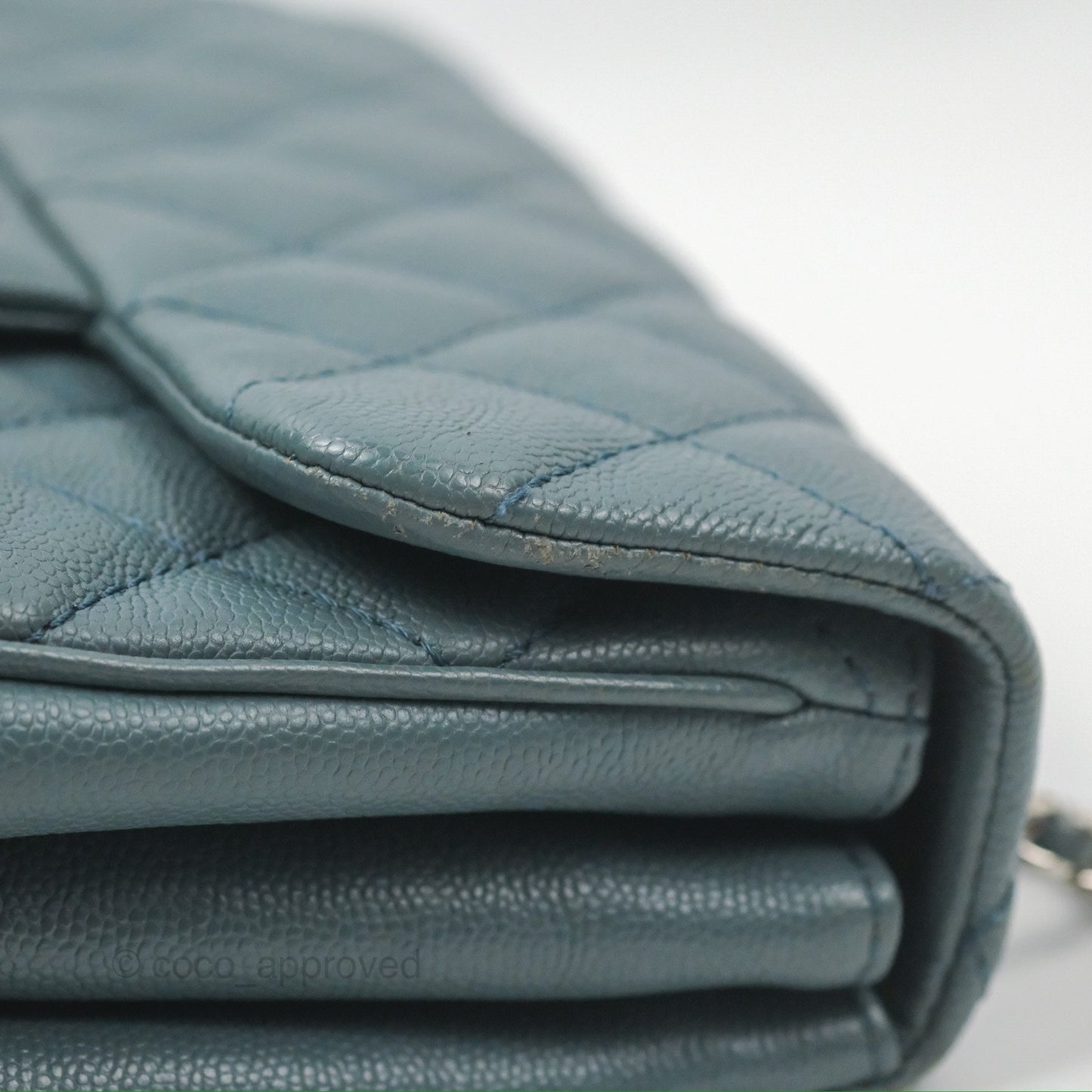 Chanel Quilted Small Urban Companion Flap Bag Blue Caviar Silver Hardware