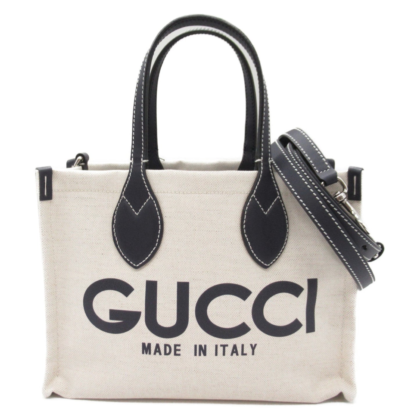 Luxury Gucci Trending 2025 2way tote bag Handbag Tote bag Canvas Leather Navy Natural