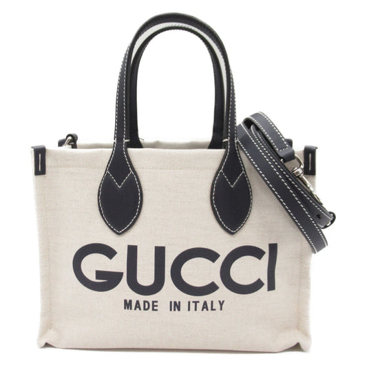 Luxury Gucci Trending 2025 2way tote bag Handbag Tote bag Canvas Leather Navy Natural