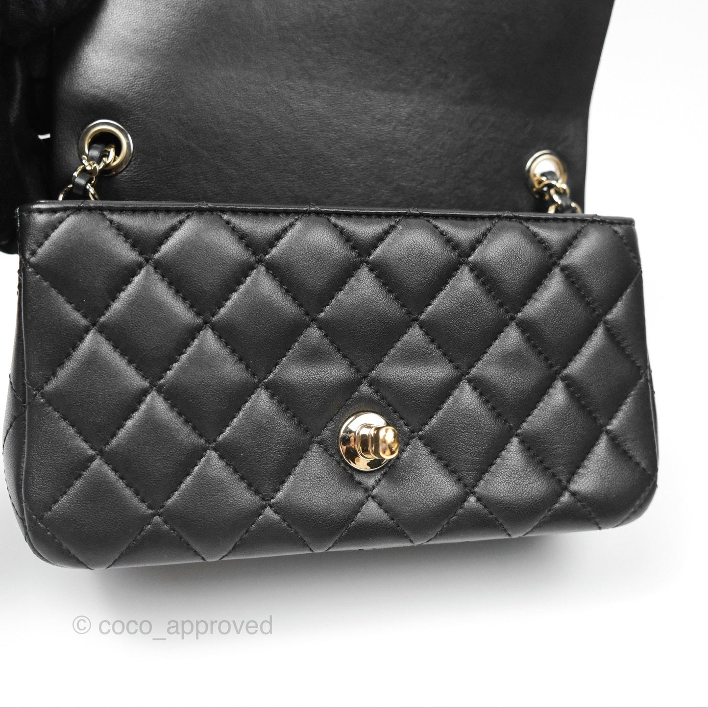 Chanel Ball Crush Mini Rectangular Black Lambskin Gold Hardware 23C