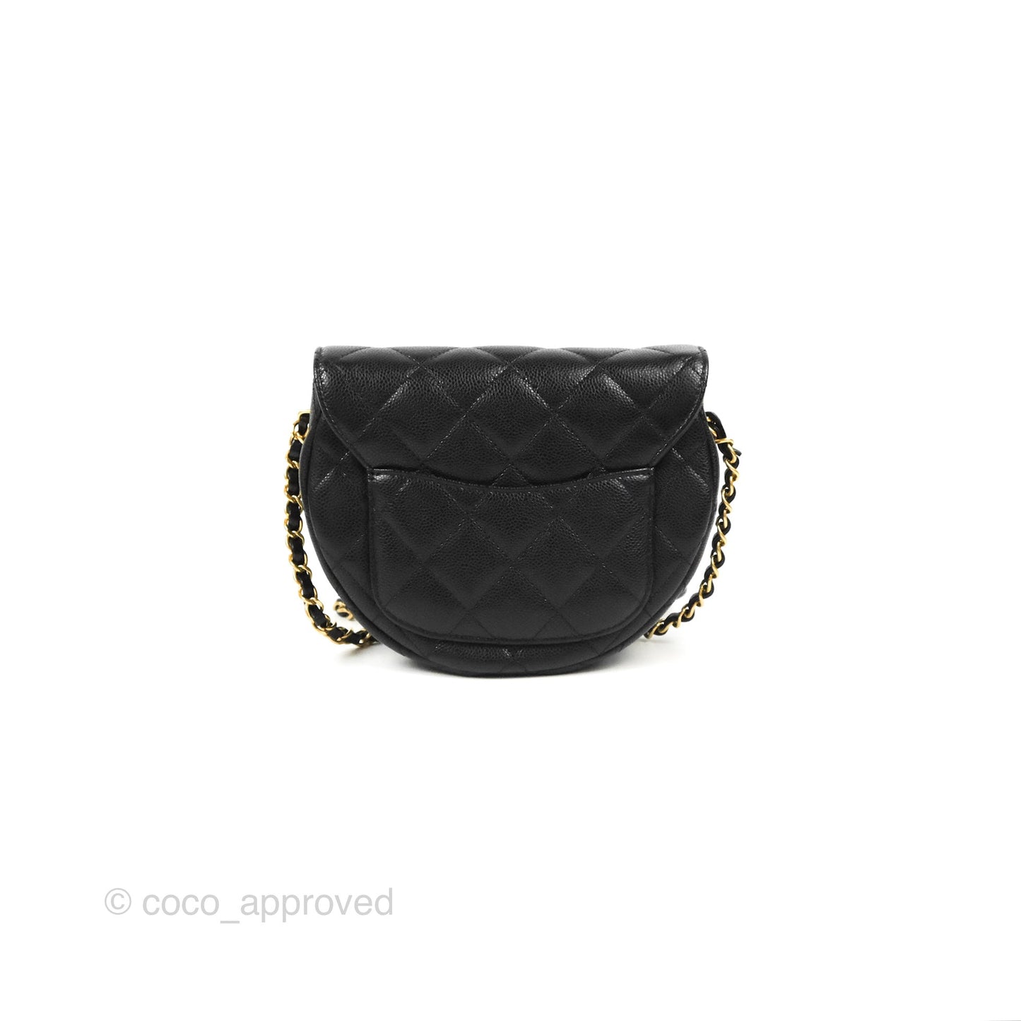 Chanel Mini Messenger Black Caviar Bag 23P