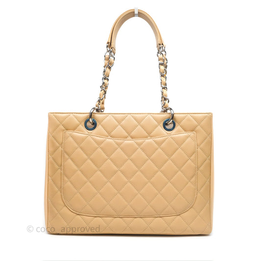 Chanel GST Beige Caviar Silver Hardware
