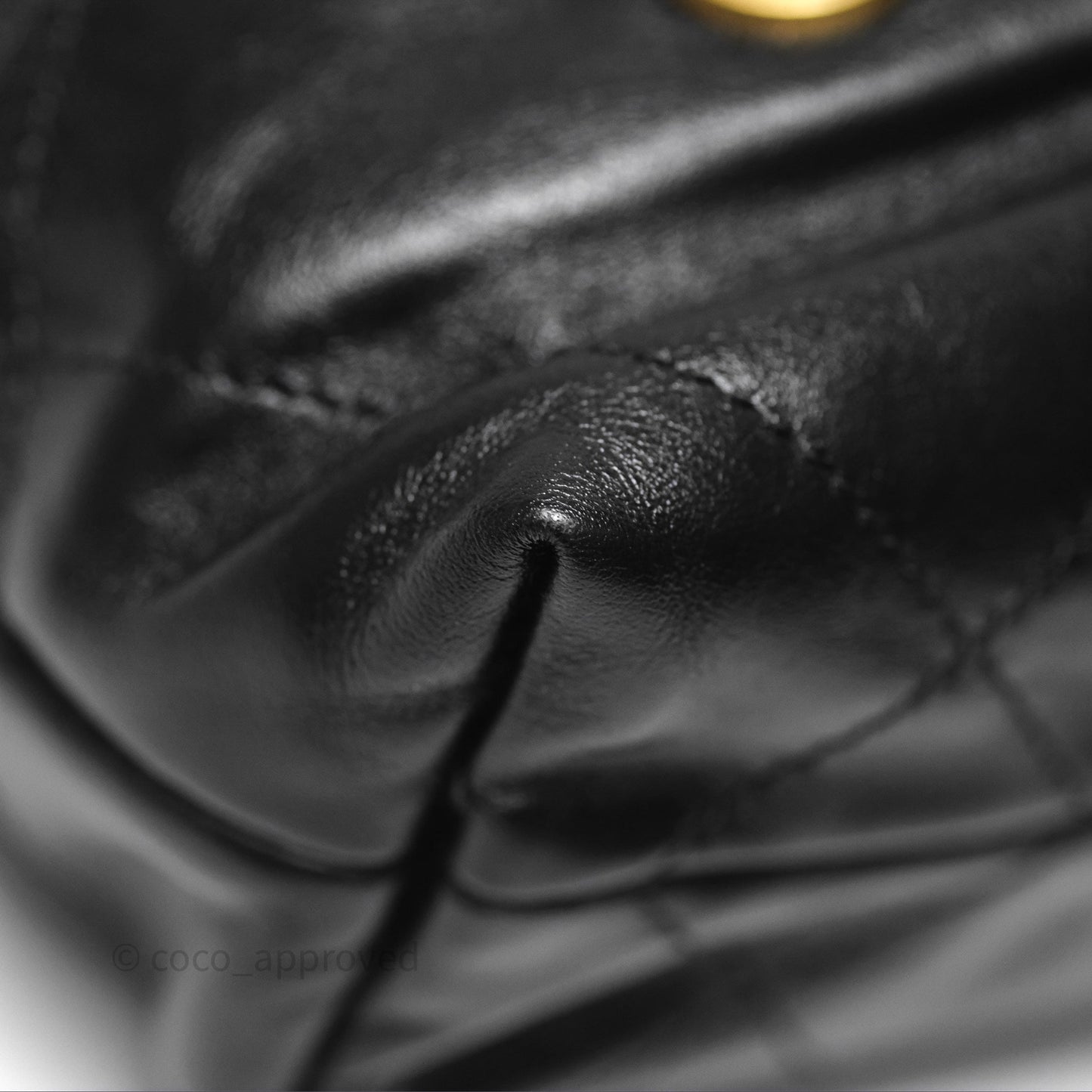 Chanel 22 Mini Bag Black Crumpled Calfskin Aged Gold Hardware