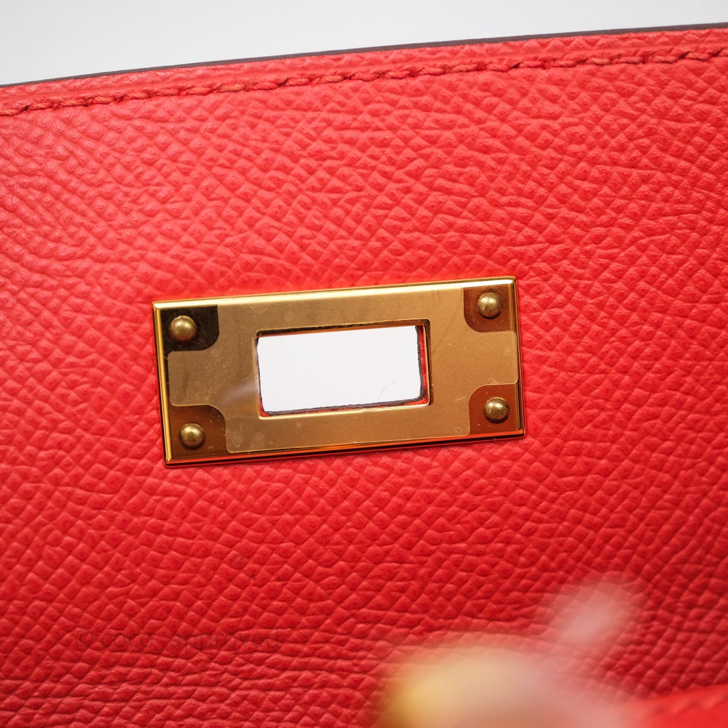 Hermès Kelly 28 Sellier Capucine 9T Epsom Gold Hardware