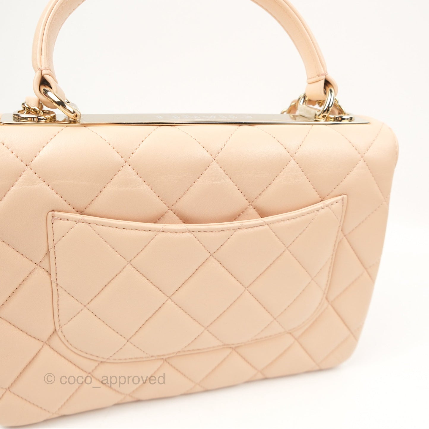 Chanel Small Trendy CC Light Beige Pink Lambskin Gold Hardware