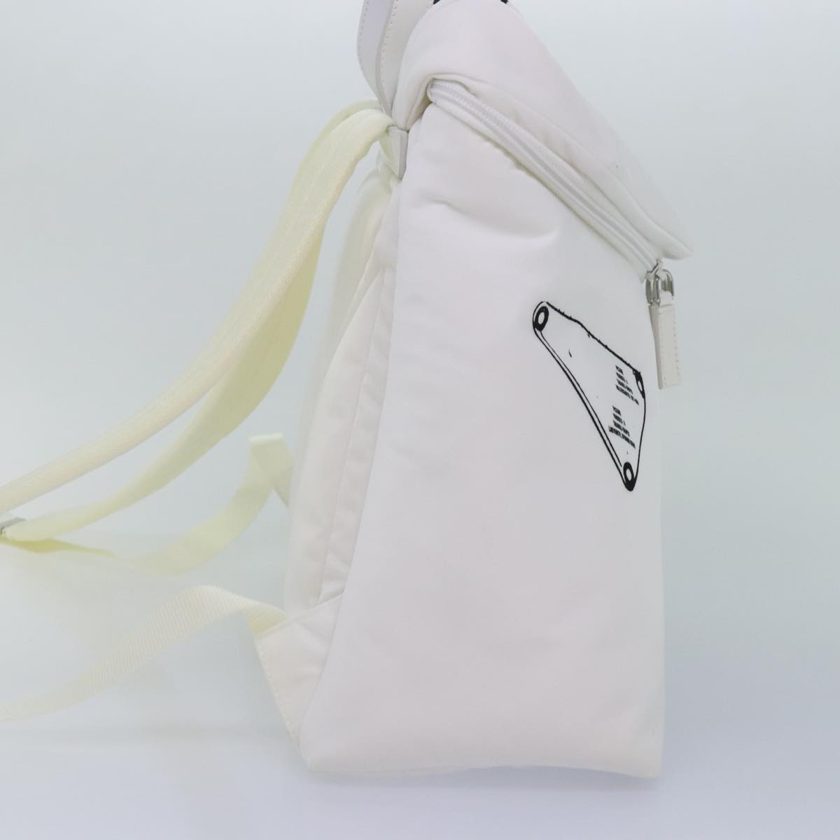 Luxury Prada Backpack Nylon White Silver 1BZ072  91414A