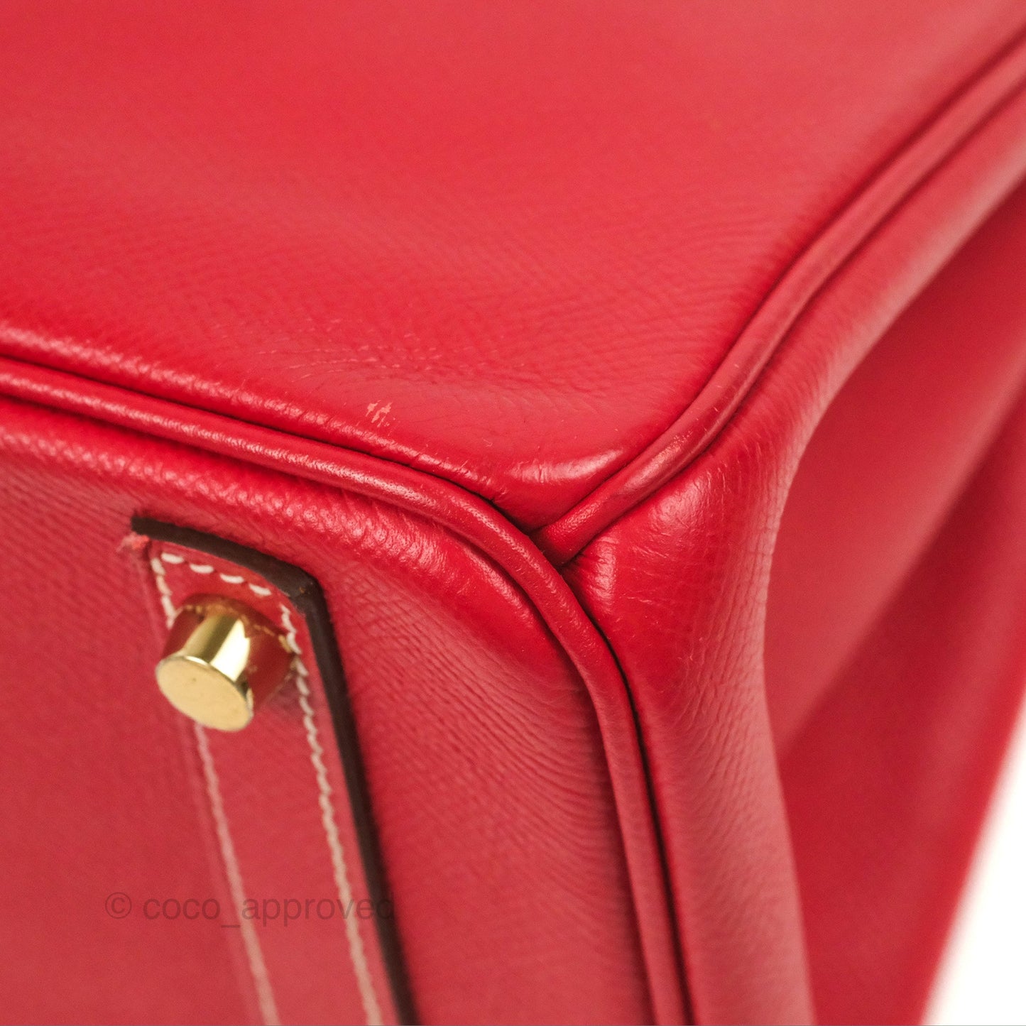 Hermès Candy Birkin 30 Rouge Casque/Blue Thalassa Epsom Permabrass Hardware
