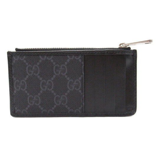 Luxury Gucci Trending 2025 Coin case included Card case Card case Leather GG Supreme canvas Black