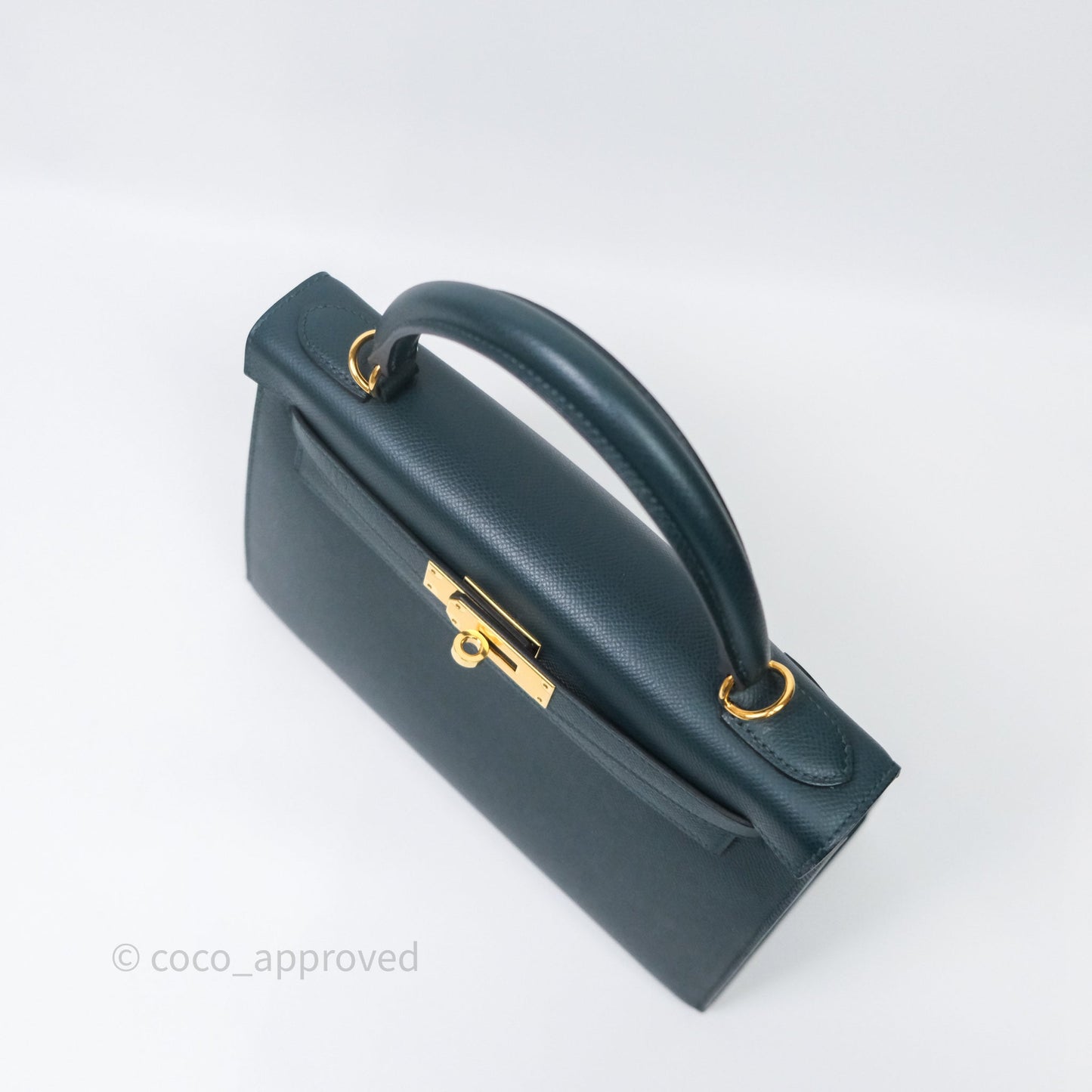 Hermès Kelly 28 6O Vert Cyprès Epsom Gold Hardware