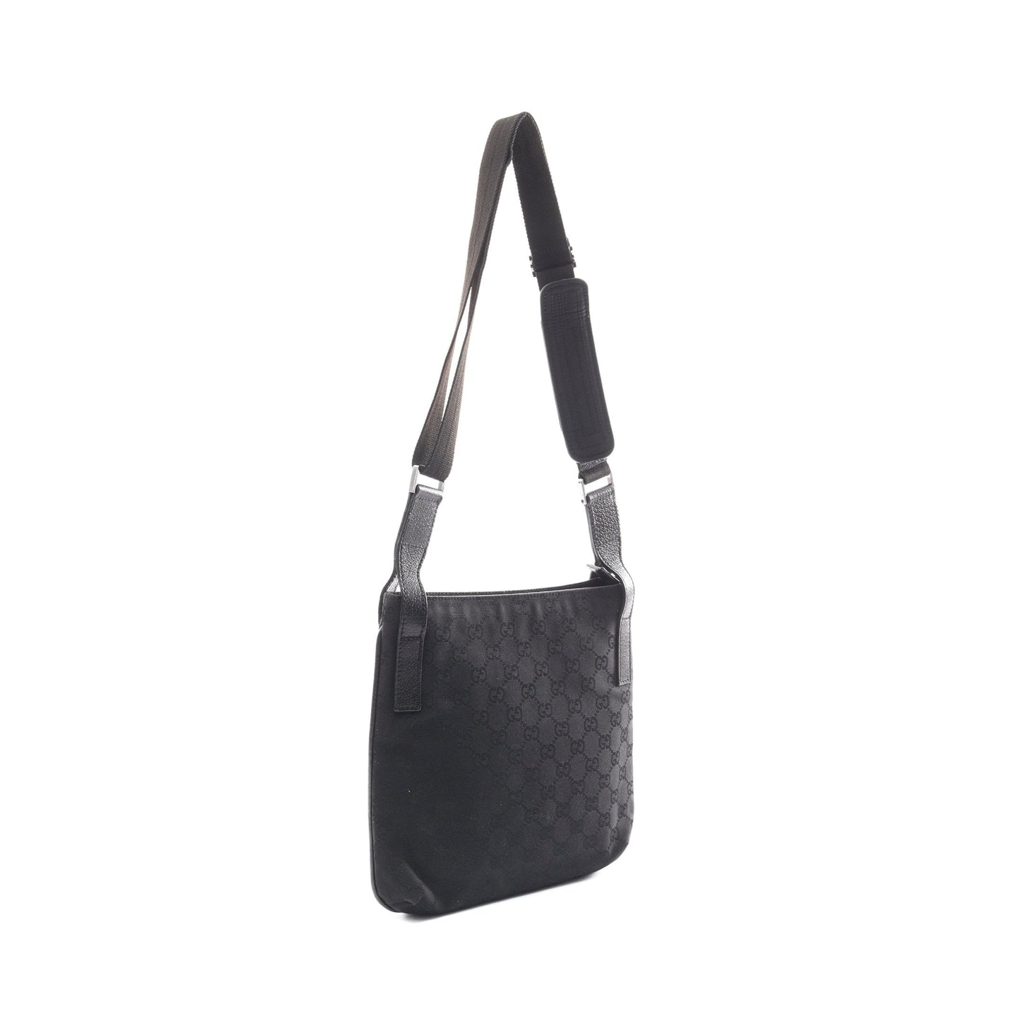 Luxury Gucci Trending 2025 GG canvas Shoulder bag Canvas Leather Black