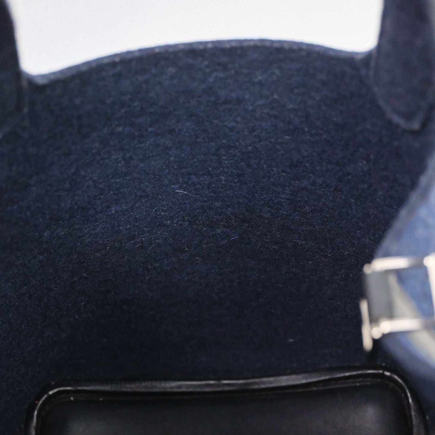 Hermès Picotin 18 Bleu Nuit 2Z / Swift Noir 89 Wool Feutre Swift Palladium Hardware