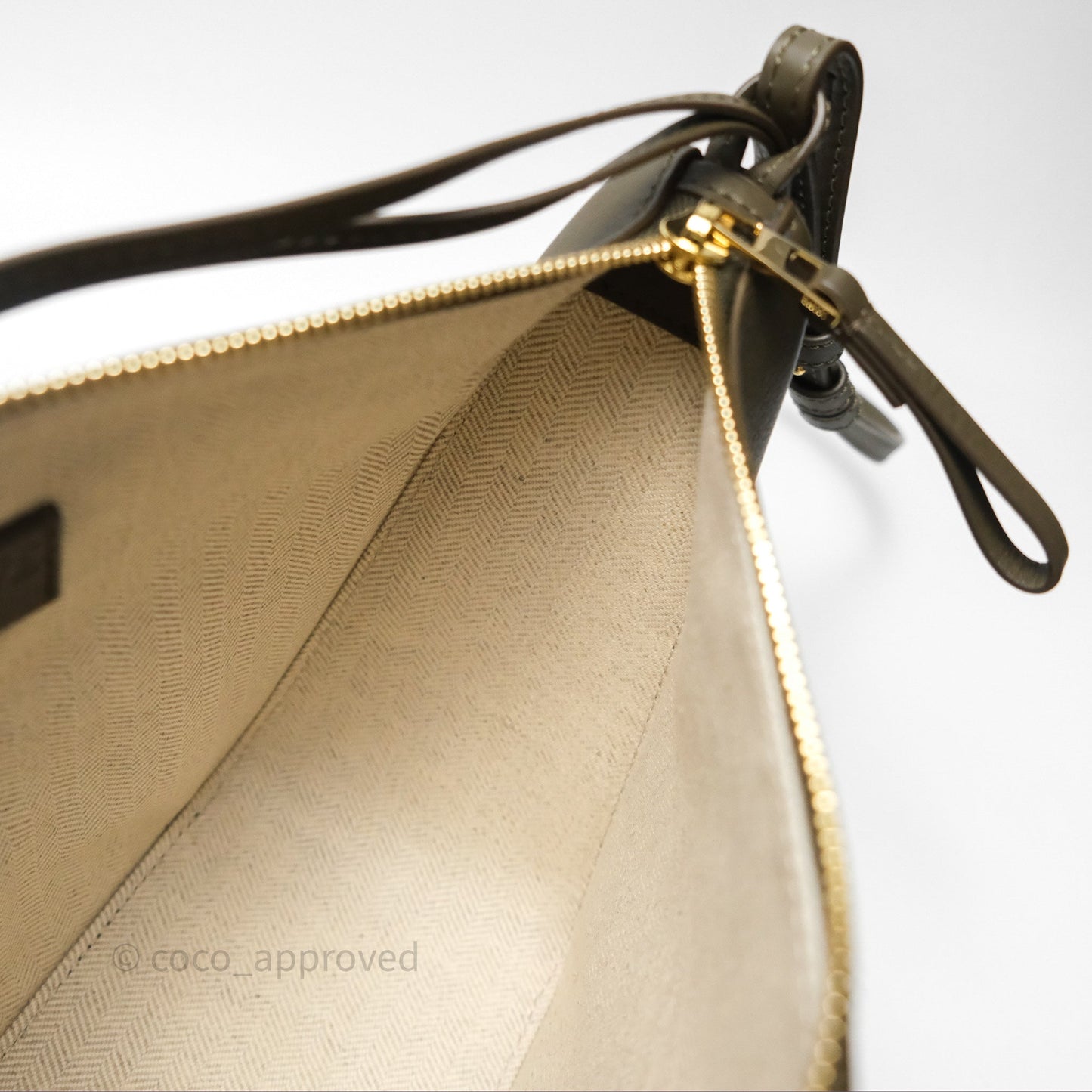 Loewe Mini Hammock Hobo In Classic Dark Khaki Green Calfskin