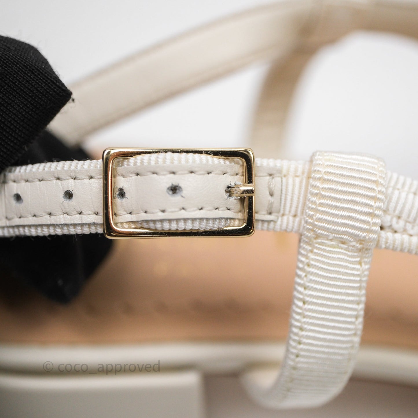 Dior Ballet Slingback Pump White Cannage Tweed Gold-Tone Metallic Thread