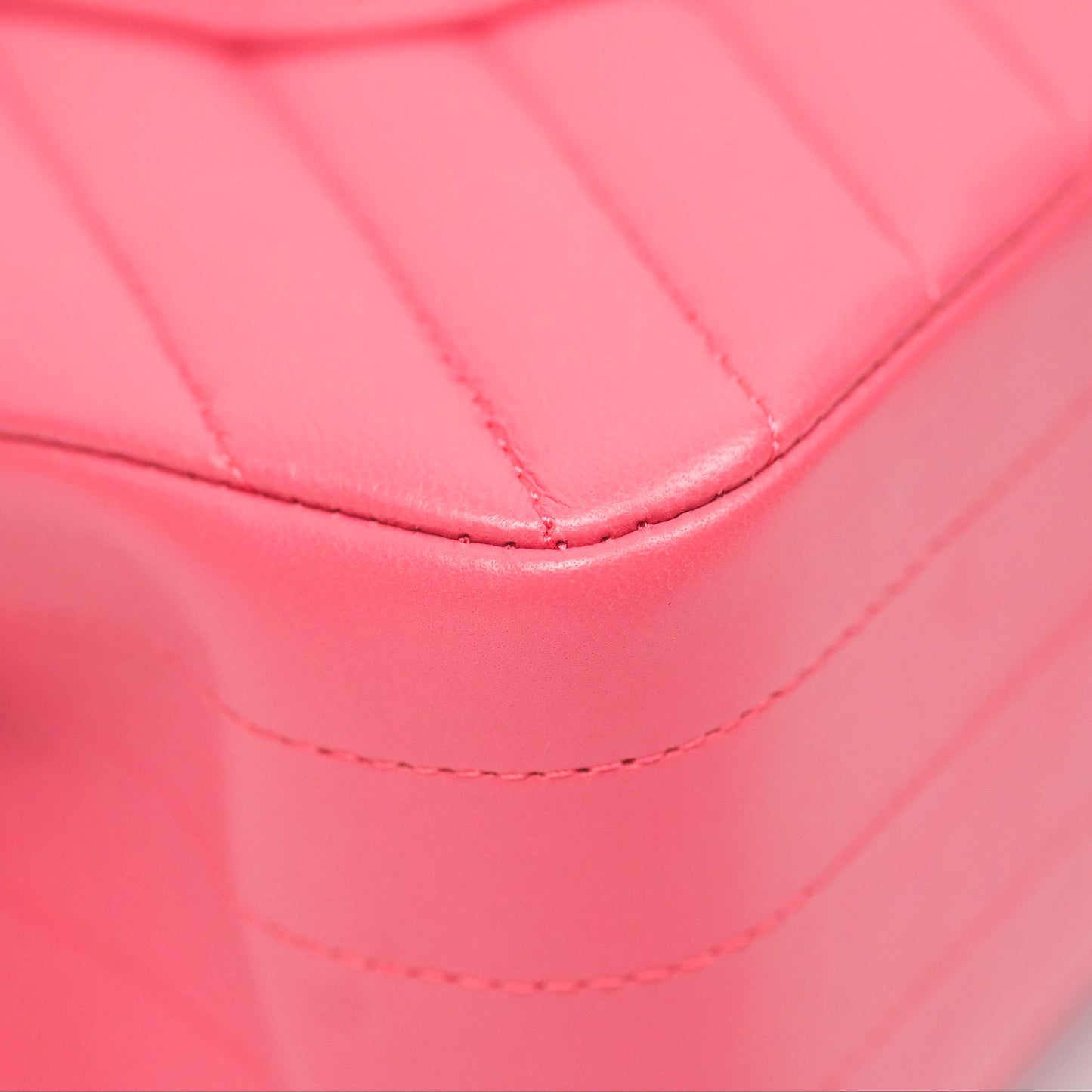 Chanel Medium Classic Flap Chevron Pink Lambskin Gold Hardware