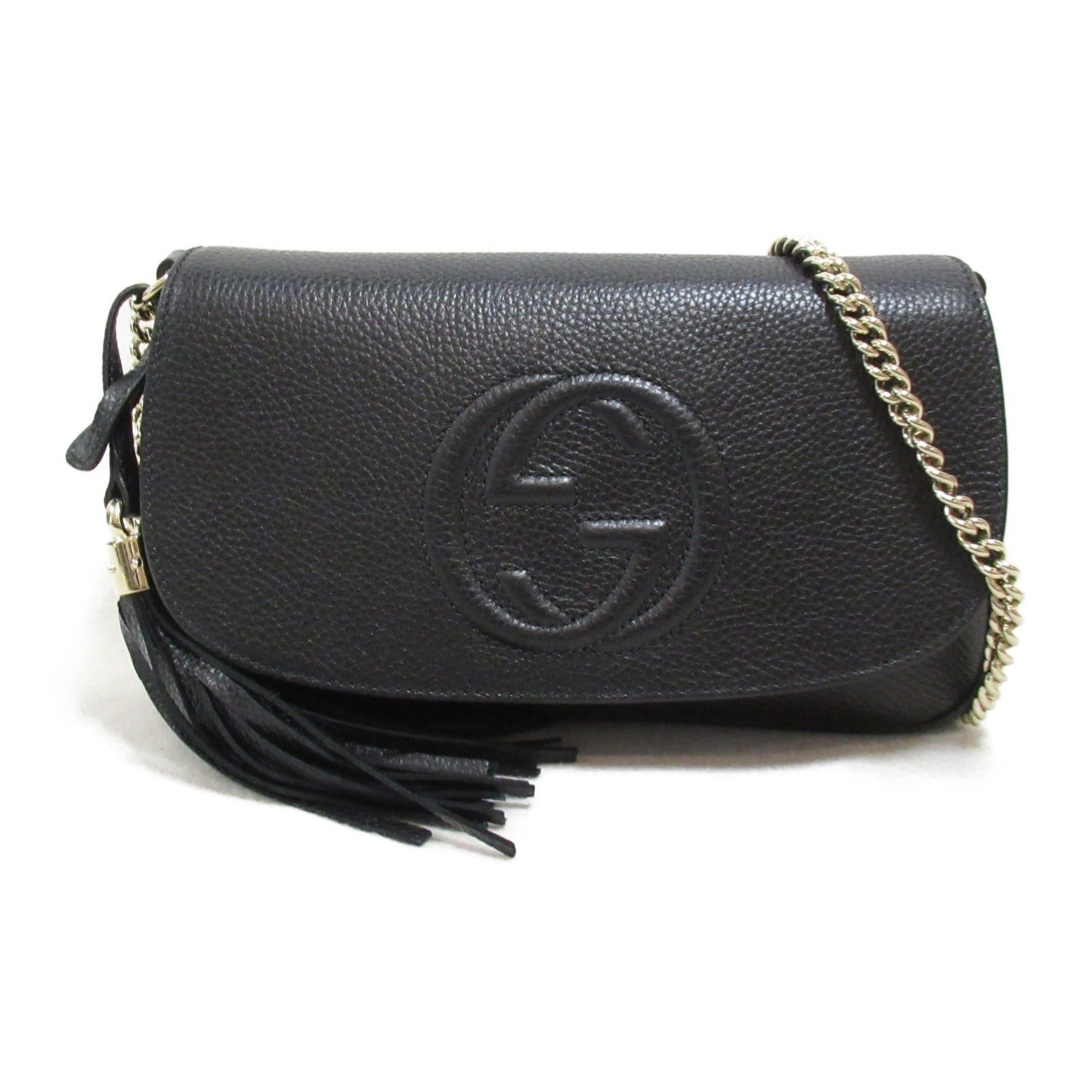 Luxury Gucci Trending 2025 Chain shoulder bag Shoulder bag Leather Black