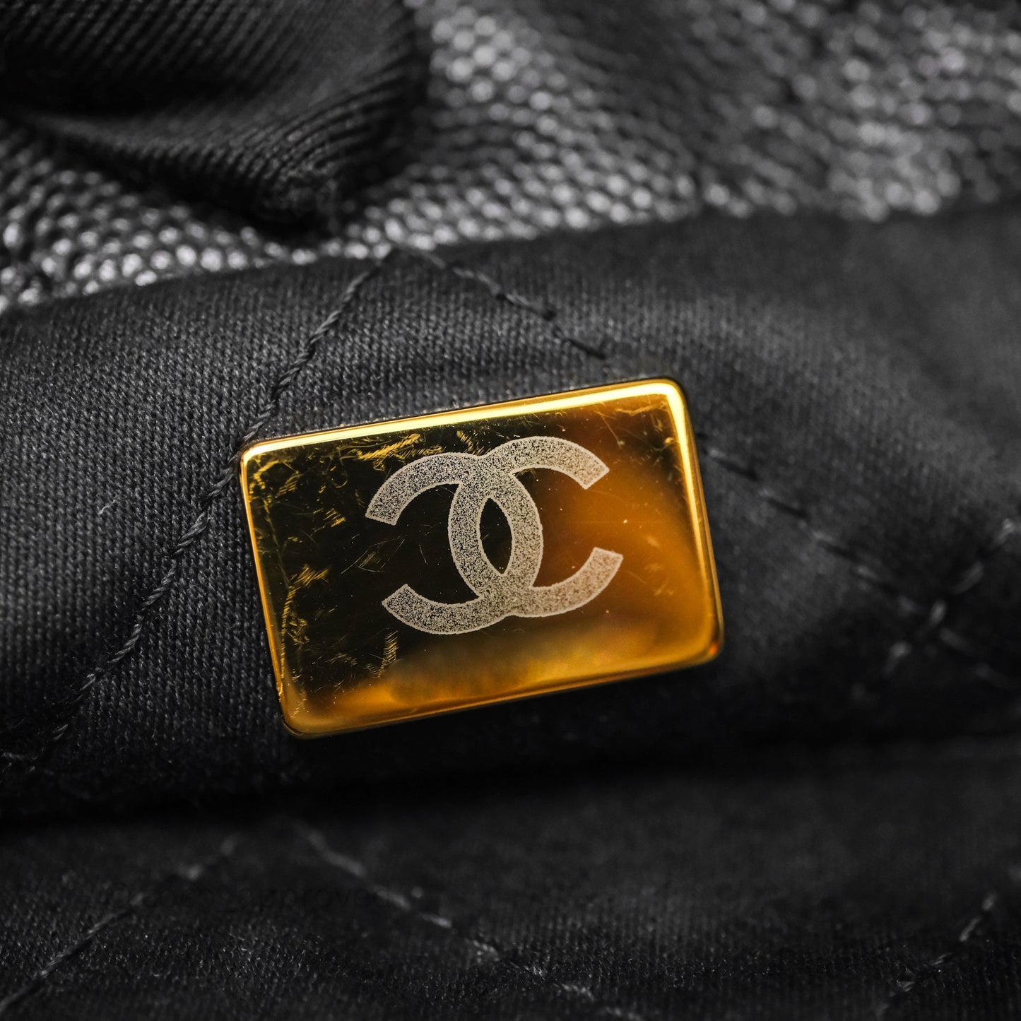 Chanel 22 Small Black Caviar Aged Gold Hardware