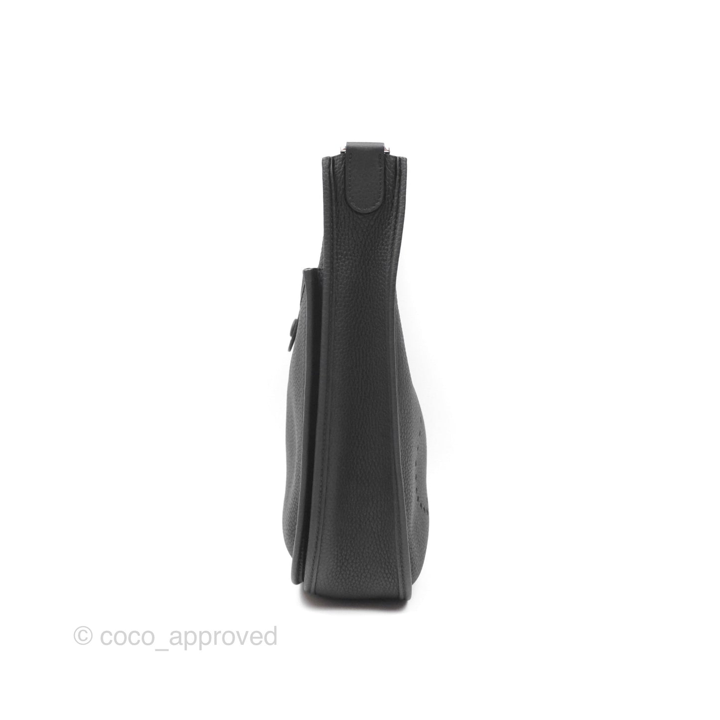 Hermès Evelyne III 29 Noir 89 Clemence Silver Hardware