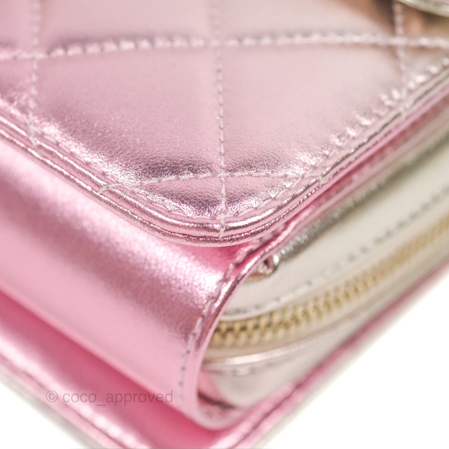 Chanel Mini Flap Bag Metallic Gradient Pink/Silver Lambskin Gold Hardware