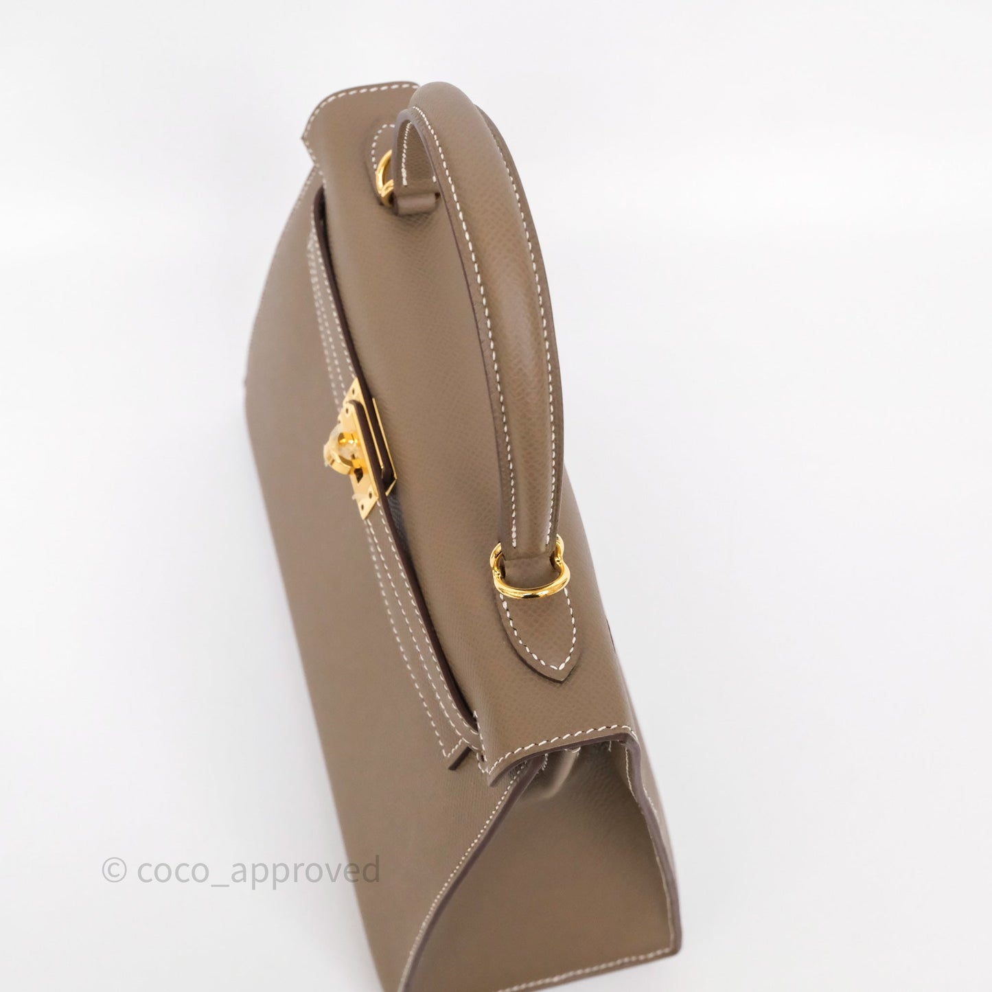 Hermès Kelly 25 Etoupe 18 Epsom Gold Hardware
